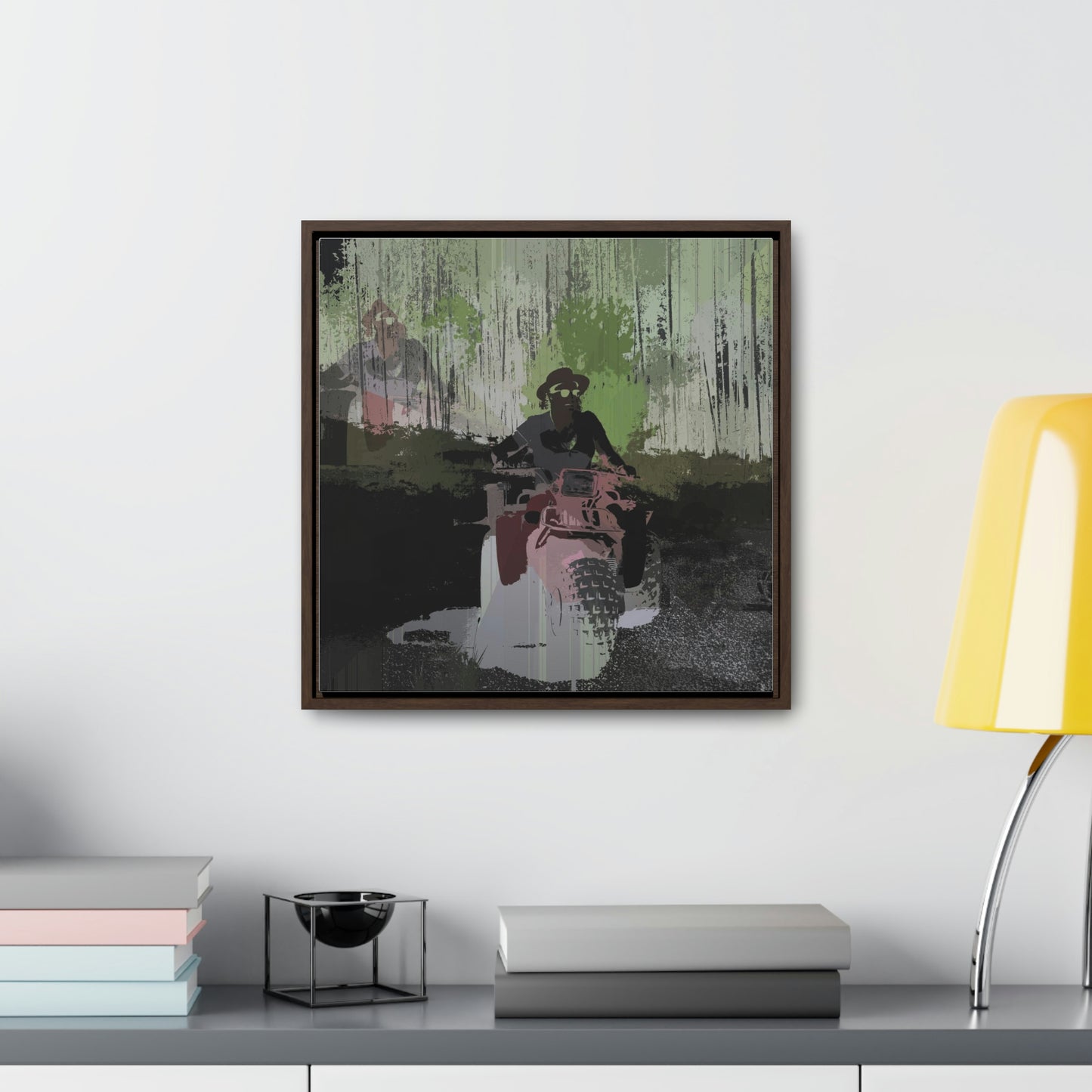 Gallery Canvas Wraps, Square Frame ...  3-Wheeln' N' Groovin The Mountain Roads ... Central Idaho ... Original Works ...