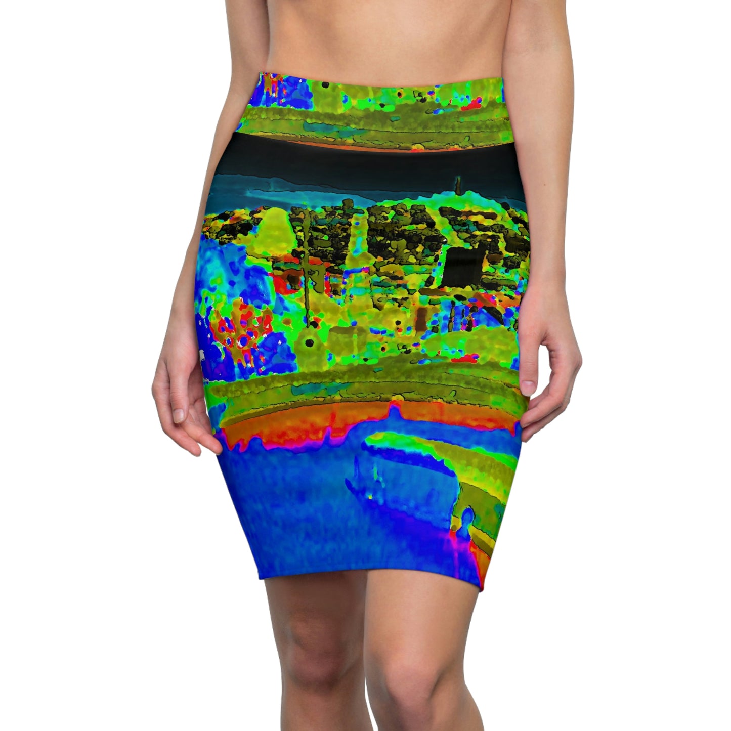 Women's Pencil Skirt ... "Lombard Street San Francisco, CA, USA" ... Family Archives 1970's ... Original Works ...