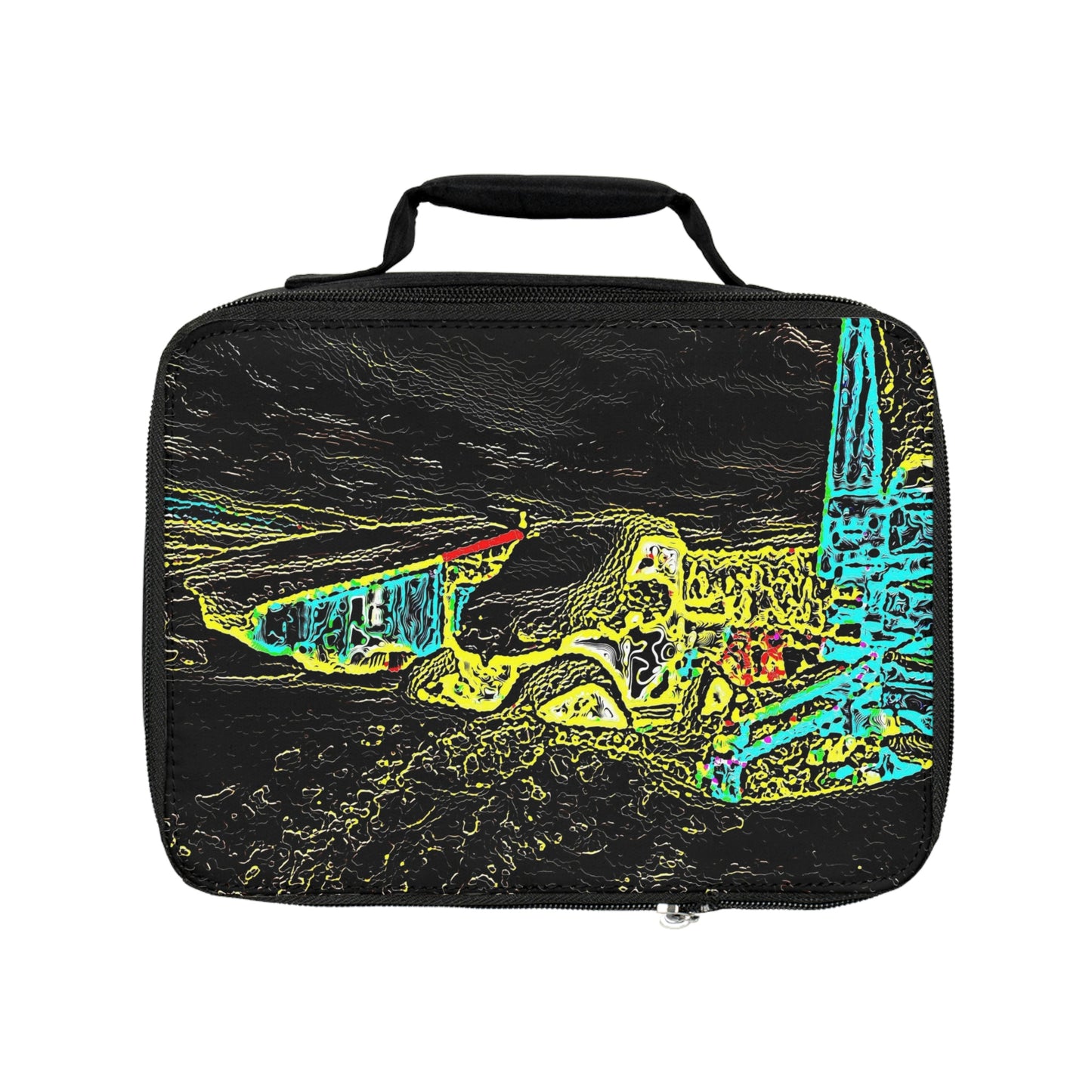 Lunch Bag ... "Snow Vehicle In Snow Storm At-Rest" ... Circa 12Mar23 ... Central Idaho ... 18-Hours Rendering Time: Original Works ...