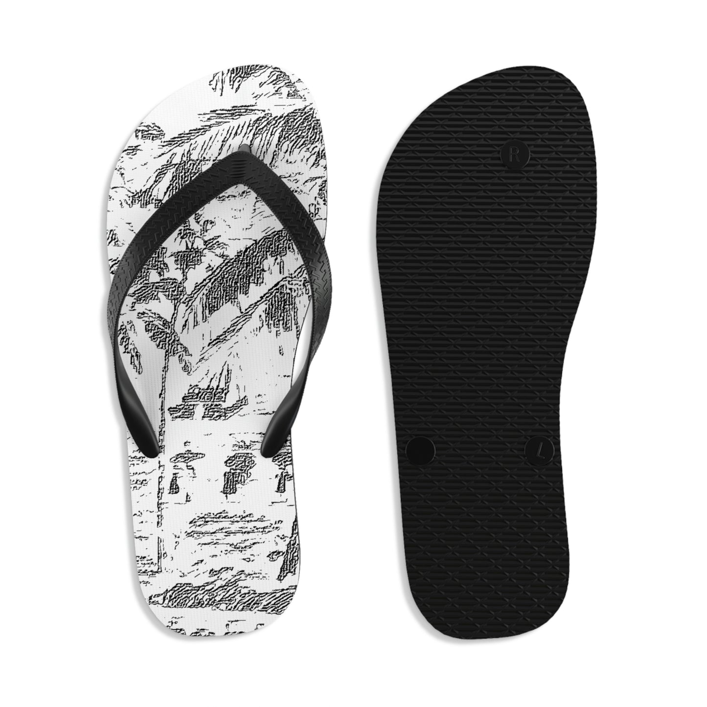 Unisex Flip-Flops ... "The Royal Hawai'ian: Waikiki Beach_Beach" ... Honolulu, HI ... Ocotber 2014 (Halloween) ... Original Works ...