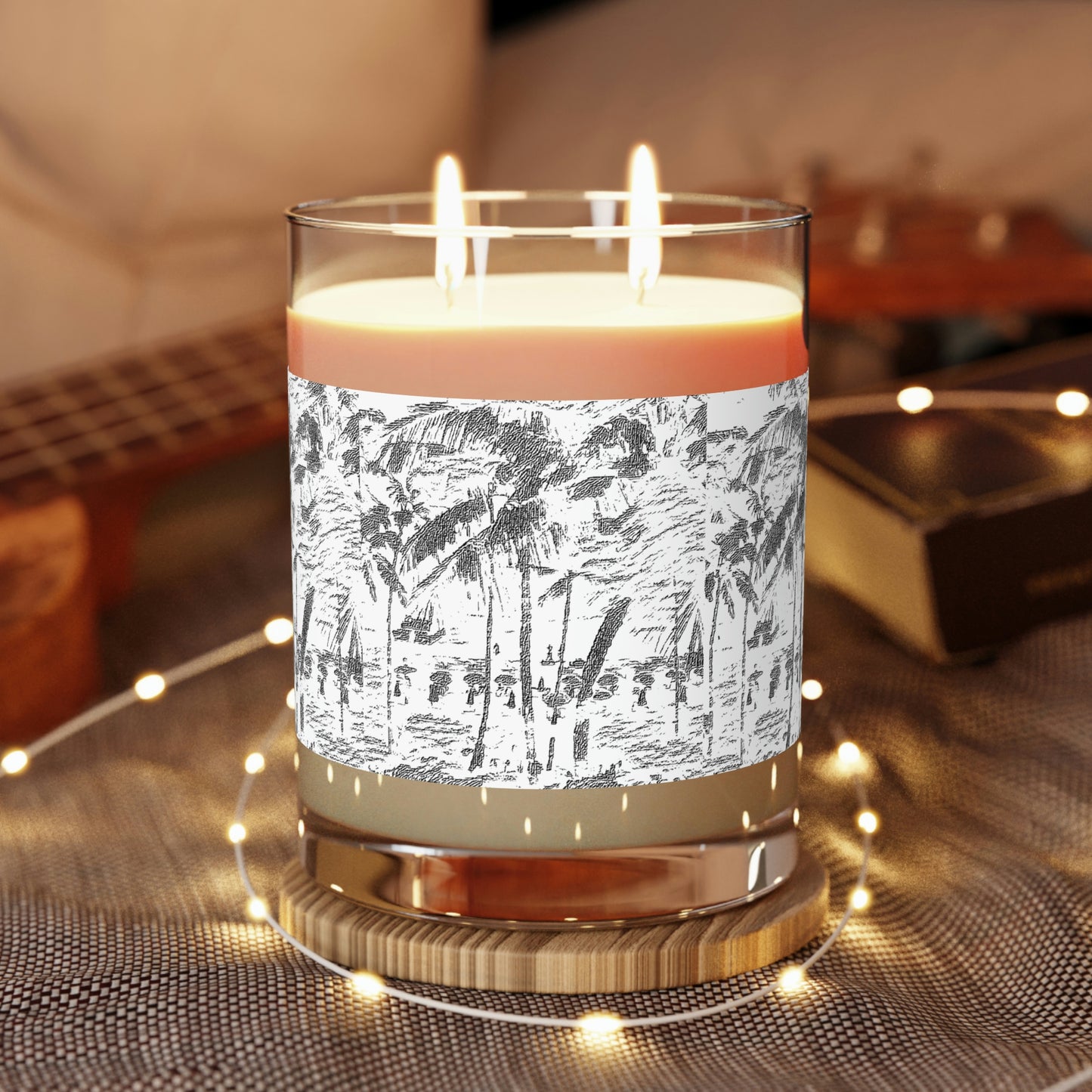 Scented Candle - Full Glass, 11oz ... "The Royal Hawai'ian: Waikiki Beach_Beach" ... Honolulu, HI ... Ocotber 2014 (Halloween) ... Original Works ...