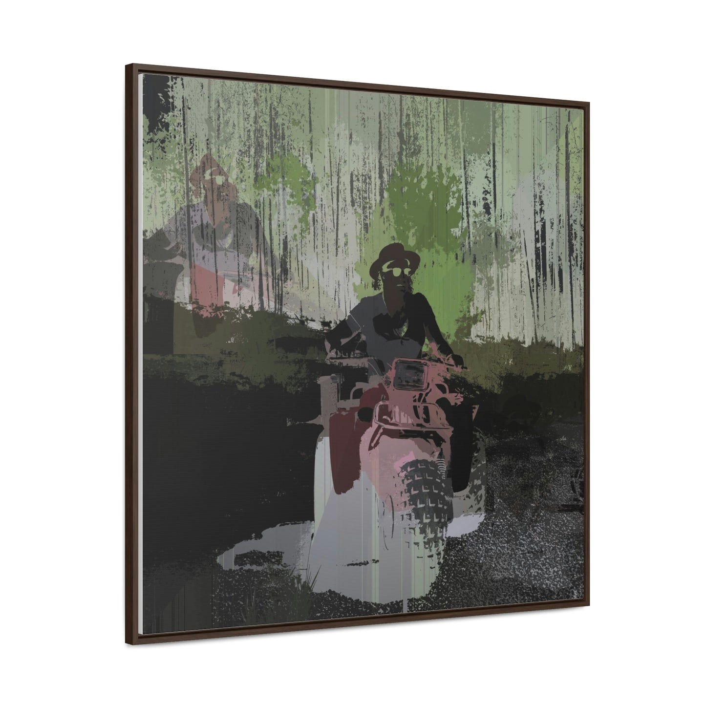 Gallery Canvas Wraps, Square Frame ...  3-Wheeln' N' Groovin The Mountain Roads ... Central Idaho ... Original Works ...