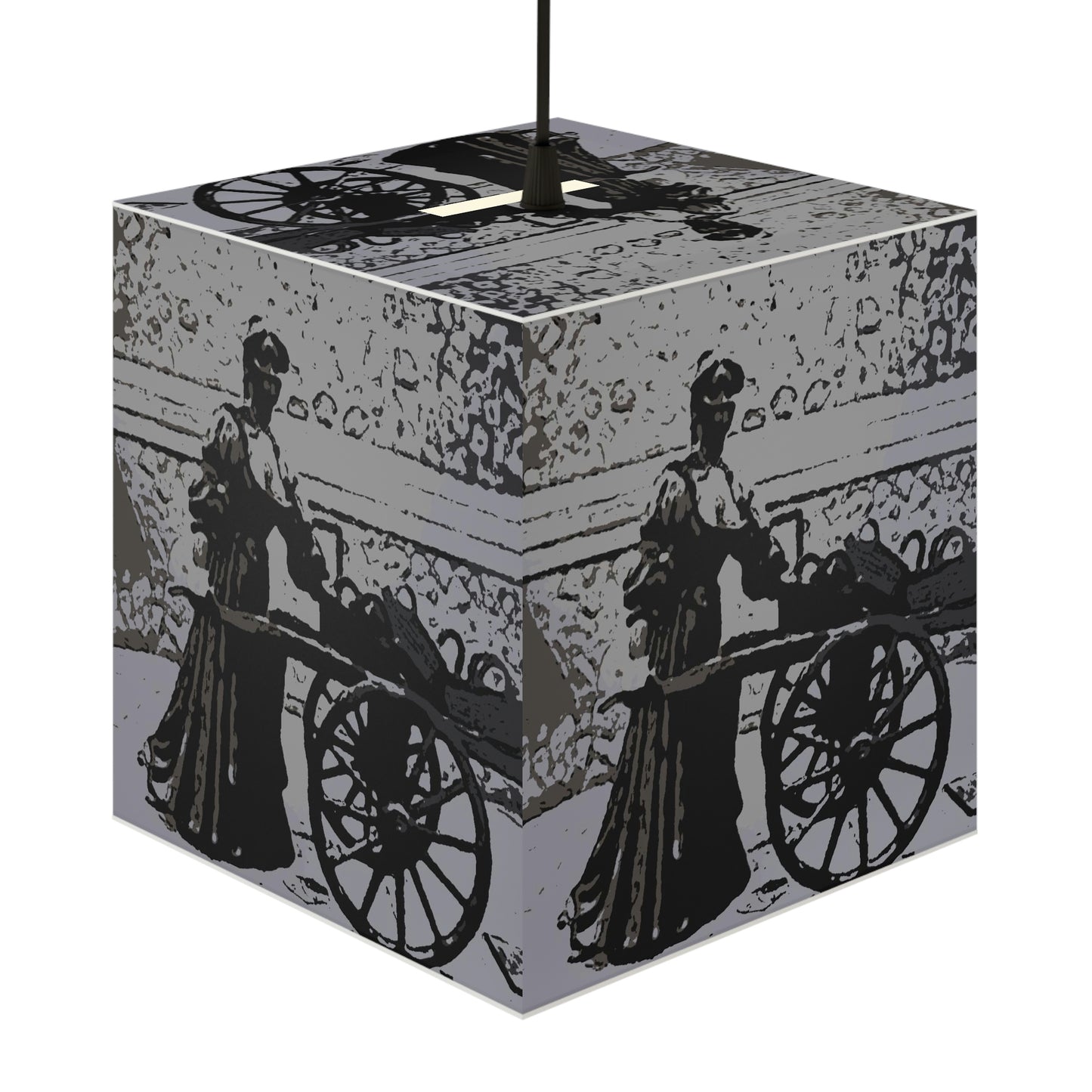 Light Cube Lamp ... Dublin's "Molly Malone Along Grafton Street" ... Cryin' Cockels & Muscles Alive-Alive-Oh ... Circa 2003 ... Original Works ...