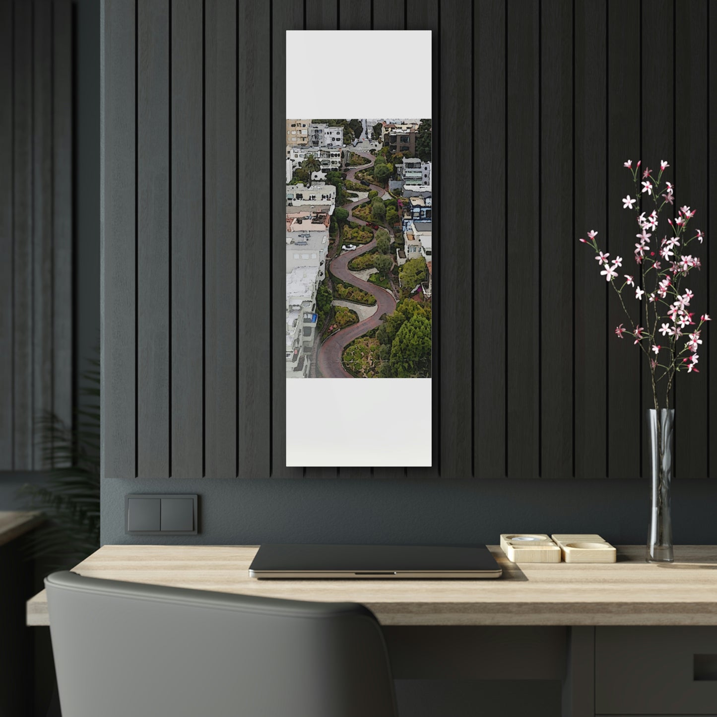 Acrylic Prints ... A Crazy Street ... 'Eight Winding Curve-Switchbacks' ... "Lombard Street, San Francisco, CA' ... Family Archives: 1970's ... Original Works ...