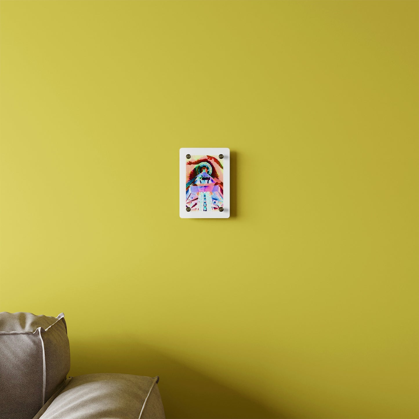 Acrylic Wall Art Panels ... "Seattle's World Fair" ... Below Space Needle 'Looking Up' ... On A Very Rainy Morning (Father's Family Photo). ... Original ...