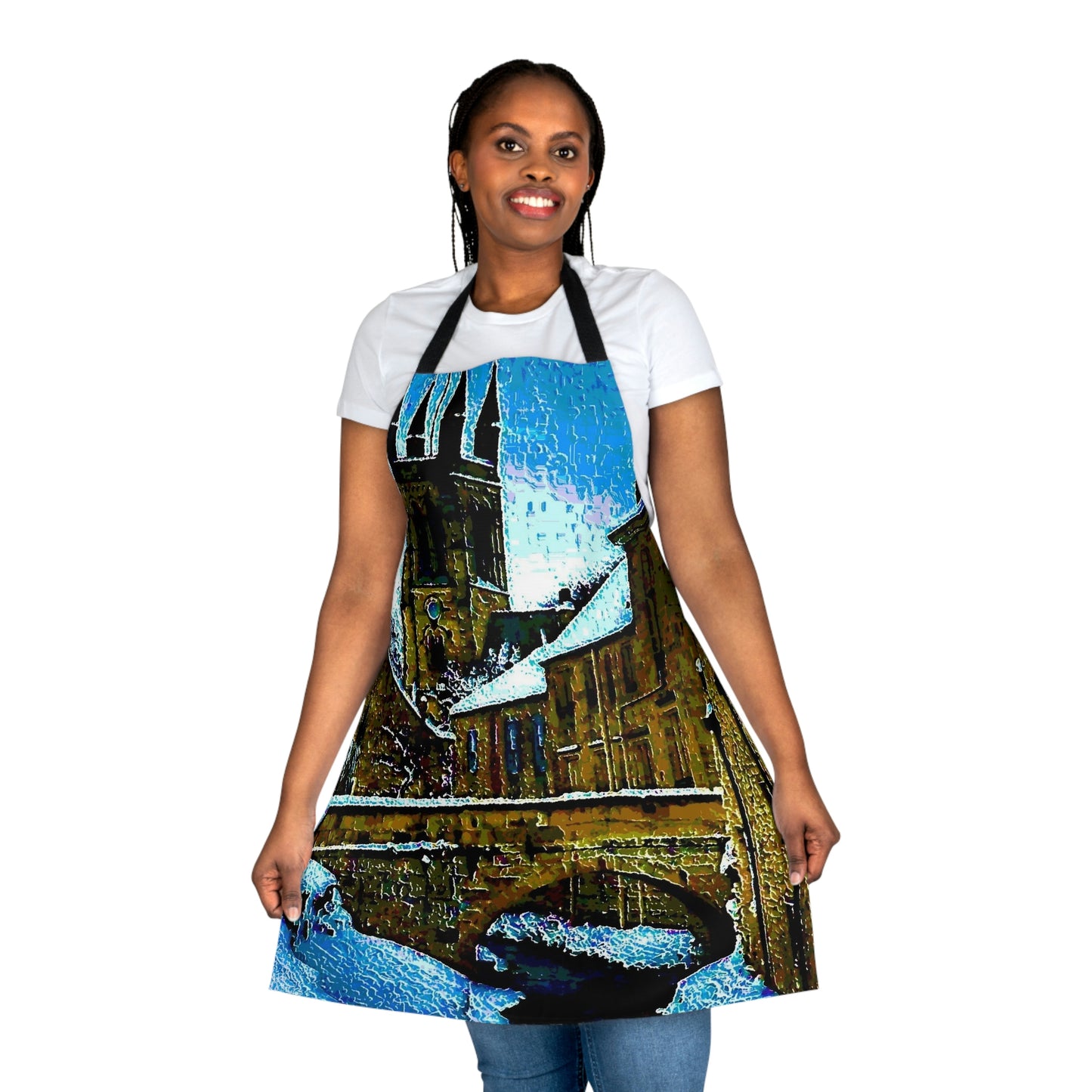 Apron (AOP) ... Walikng The Streets & Alleys ... 'Strolling The Canals ... '  ... Original Works  ...