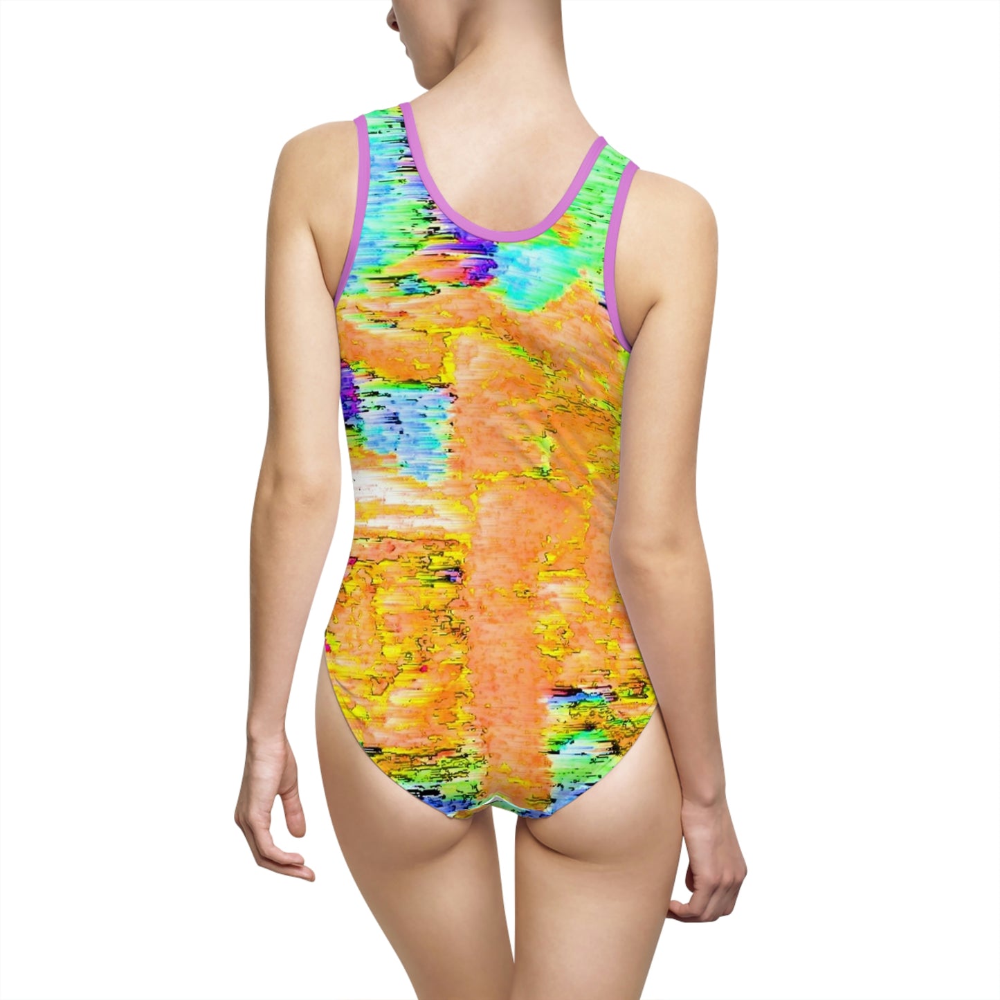 Women's Classic One-Piece Swimsuit ... "Hang On Babe ... Fuel Level's Low ... Gotta Hit The Juice For A Bit ... Expect 150mph For-A-Stretch'  ... Original Works ...