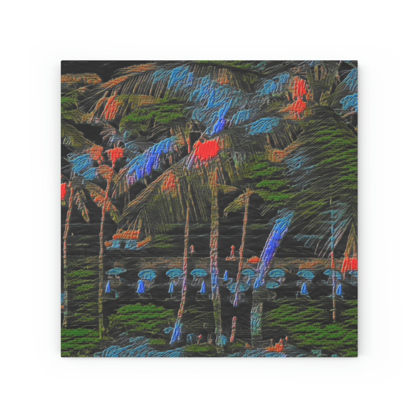 Wood Canvas ... "The Royal Hawai'ian: Waikiki Beach_Beach" ... Honolulu, HI ... Ocotber 2014 (Halloween) ... Original Works ...