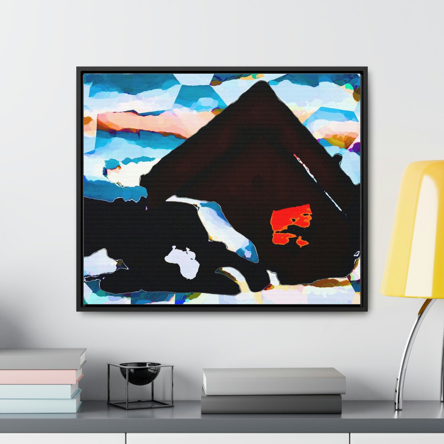 Gallery Canvas Wraps, Horizontal Frame ... After An Intense Snow Storm ... 'Digging Out' ... A Vehicle & Cabin "In The Mountains" ... March 2023 ... Original Works ...