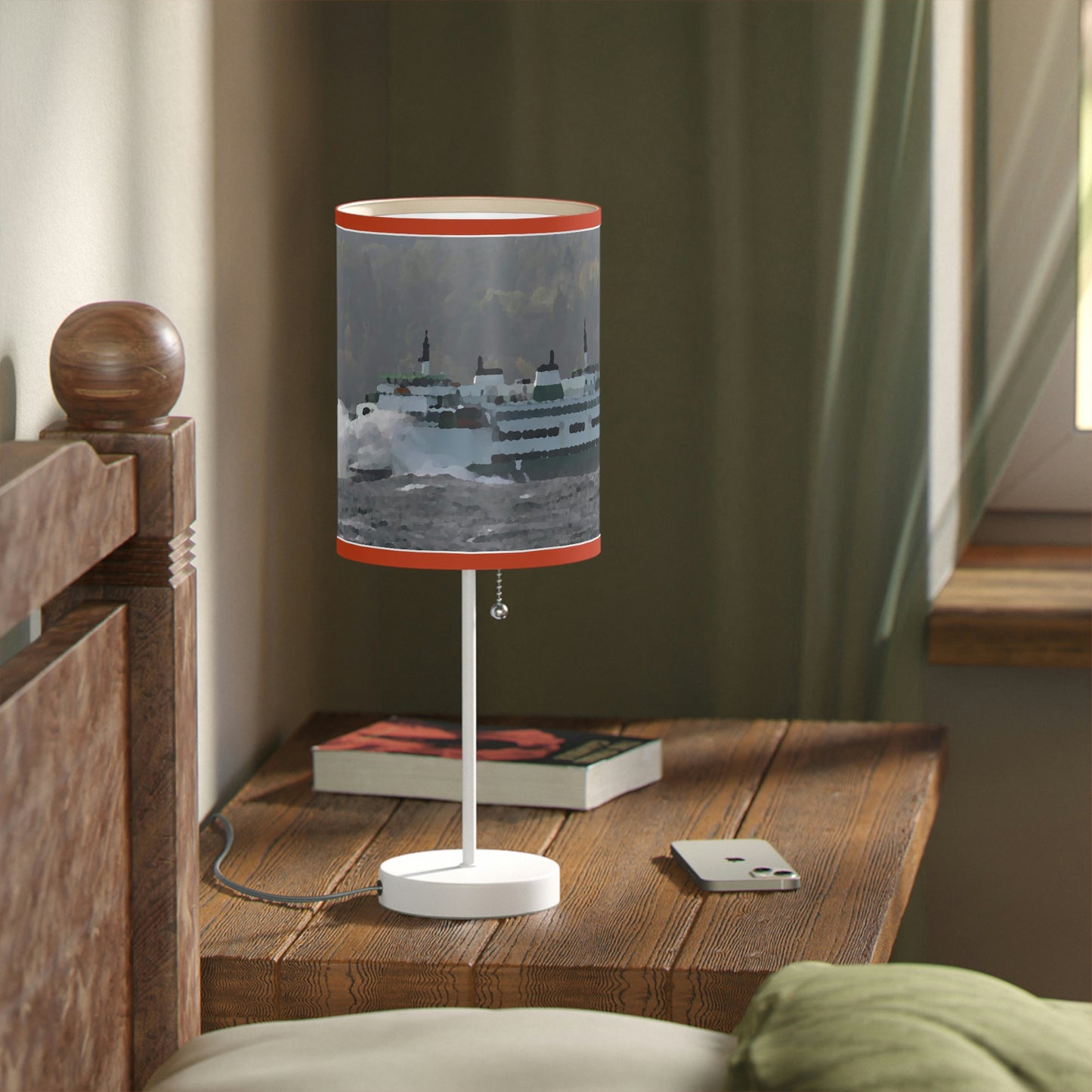 Lamp on a Stand, US|CA plug ... WADOT Ferry Crossing ... "A Very Rough Day" ... Mulkiteo Route ... Family Archives ... Early 1990's' ... Original Works ...