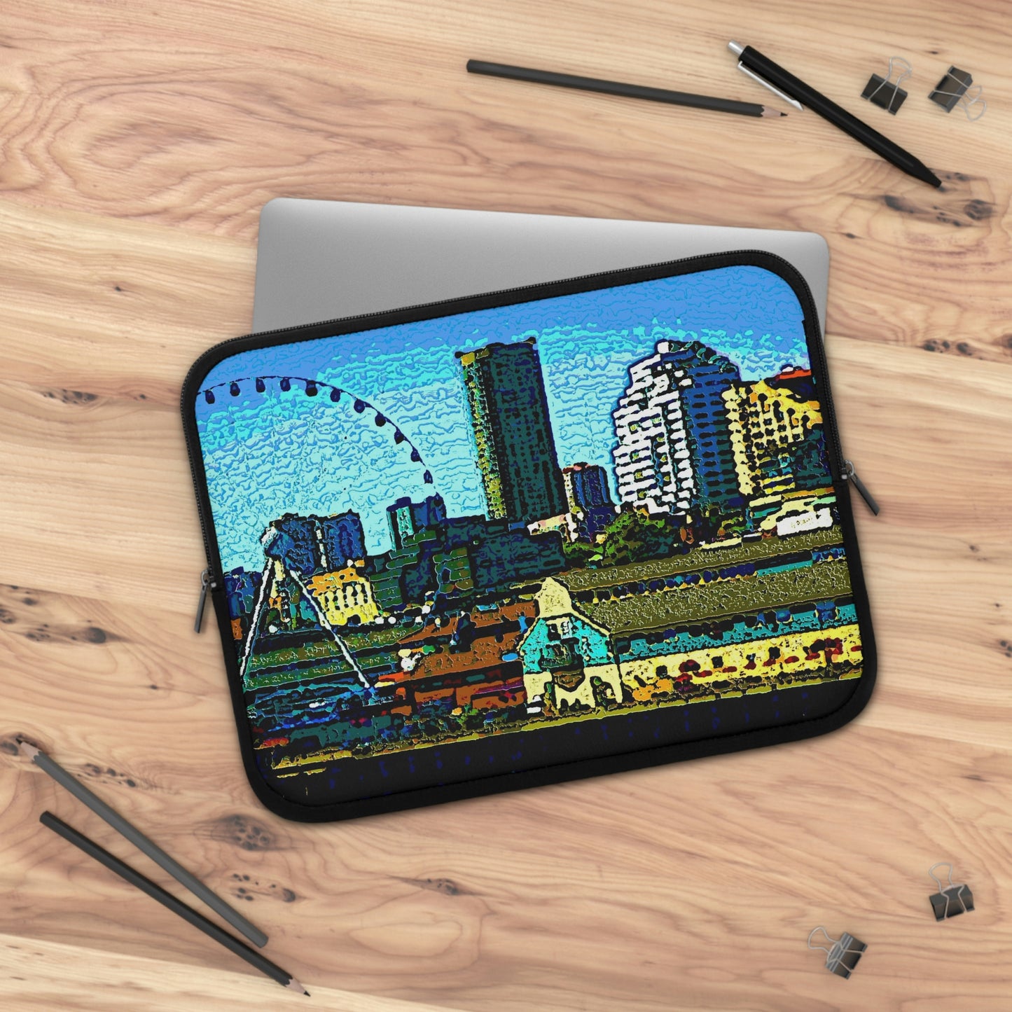 Laptop Sleeve ... That Classic Wheel ... 'Seattle's Wheel' ... & Old Classic Waterside Vendors ...  'Family Archives' ... Original Works ...