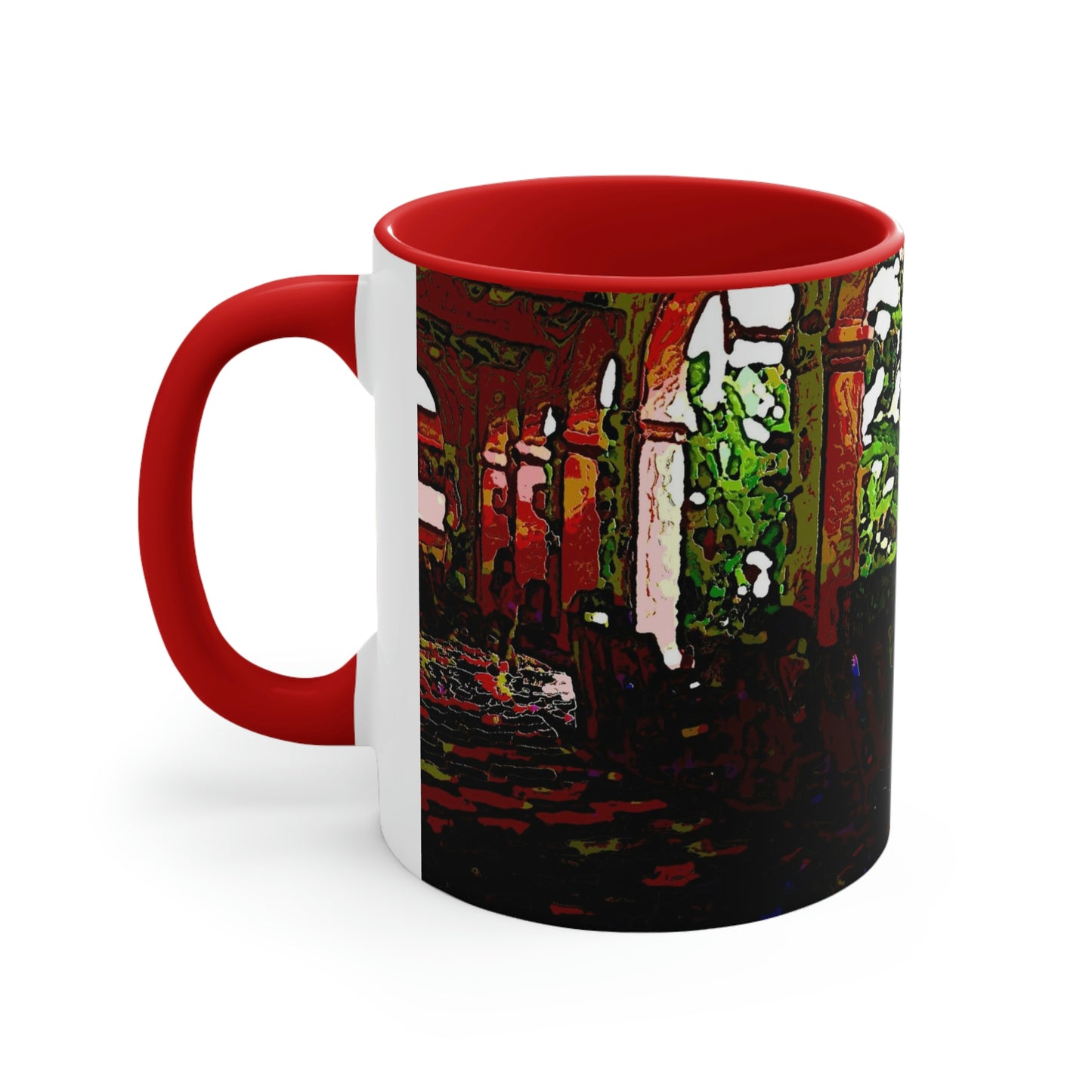 Accent Coffee Mug, 11oz ...  Lanai & Rocking Chairs At: 'The Pink Palace' ... The Royal Hawai'ian ... Honolulu, HI ... '27Oct2014' ... Original Works ...
