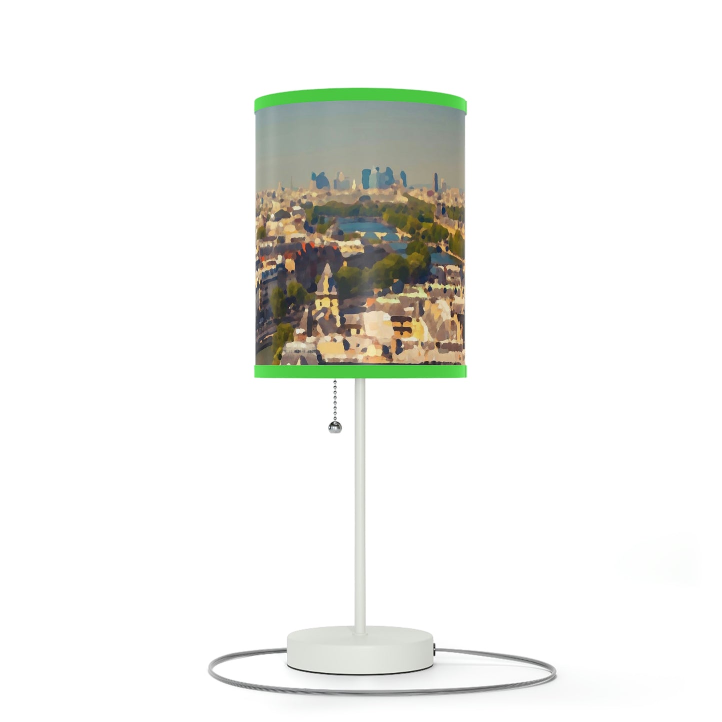 Lamp on a Stand, US|CA plug ... Au Paris ... "Along The River Seine" ... Barbara Joan Bonnell-Holt: 1972 ... Original Works ...