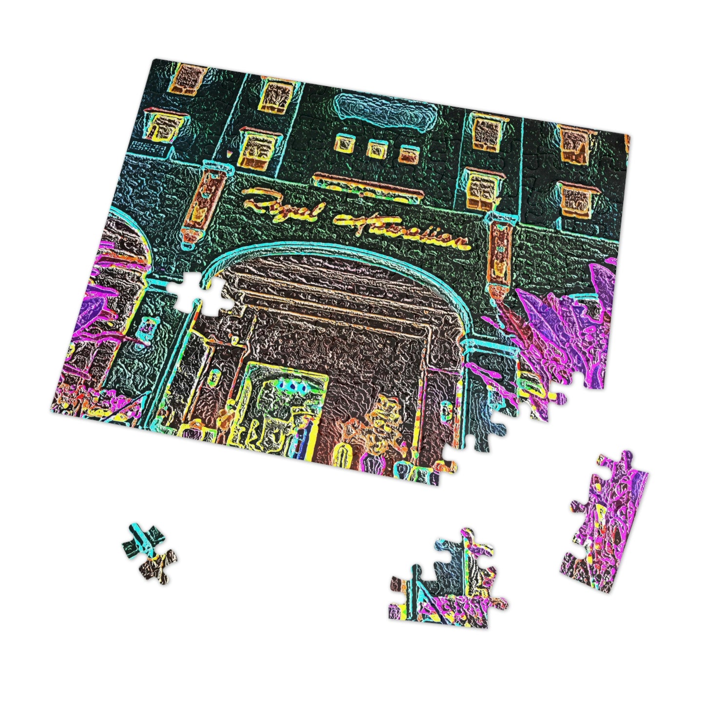 Jigsaw Puzzle (30, 110, 252, 500,1000-Piece) ... "La Grande Entree" At: 'The Pink Palace' ... The Royal Hawai'ian ... Honolulu, HI ... '27Oct2014' ... Original Works ...