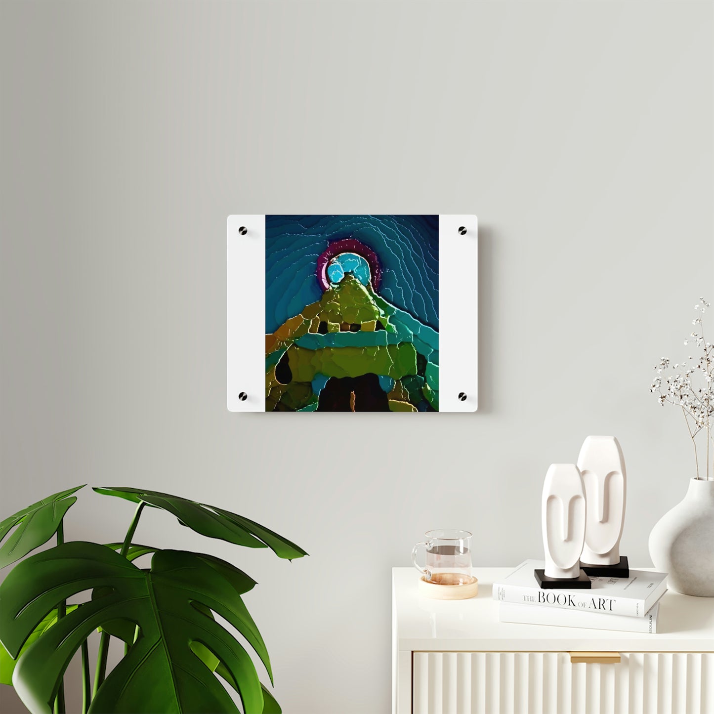 Acrylic Wall Art Panels ... "Seattle's World Fair" ... Below Space Needle 'Looking Up' ... On A Very Rainy Morning (Father's Family Photo). ... Original ...