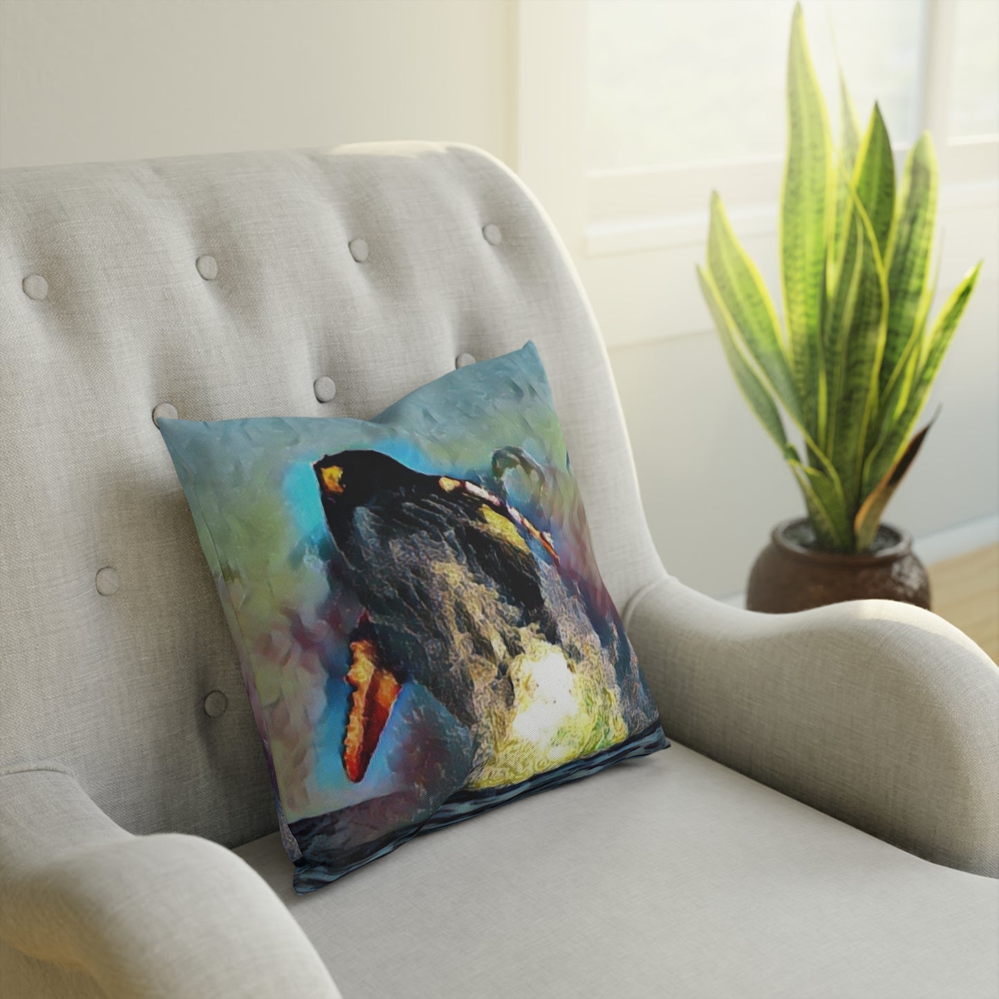 Cushion ... An Extraordinary Humpback Breach ... 'With Explosive Energy' ... Family Archives (KPH) ... Circa: 21st Century. Maui, HI ... Original Works ...