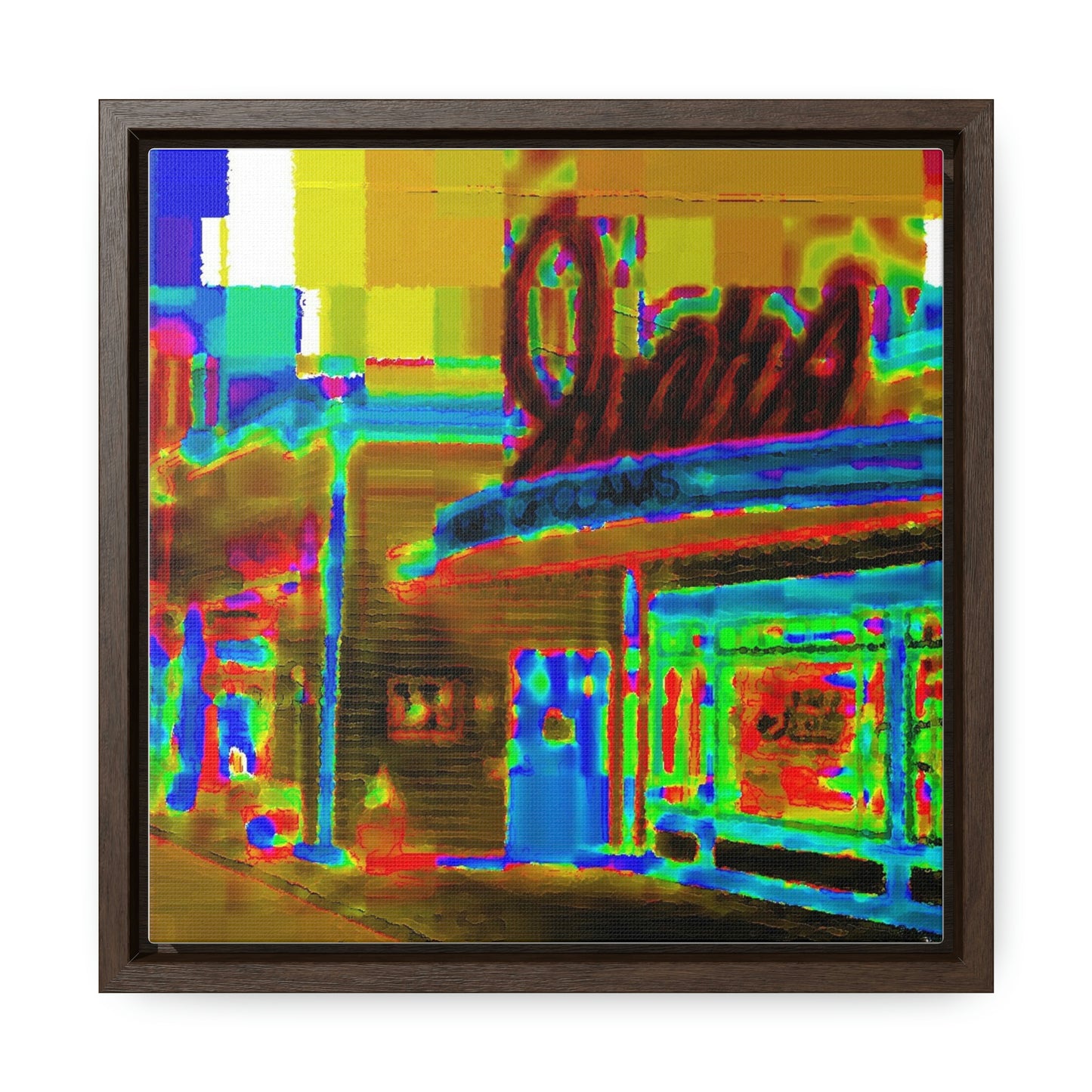 Gallery Canvas Wraps, Square Frame ...  In-A-Hurry & Stressed? ... Remember: Keep "Clam" ... Clam_Happy ...  'Ivars: Seattle Waterfront' ... Personal Archives ... Original Works ...