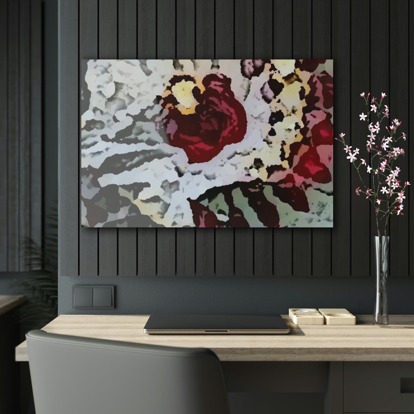 Acrylic Prints ... "A Friendly Flower" ... Pointsettia 'Pointing' ... Original Works ... (Supplied Photograph) ...