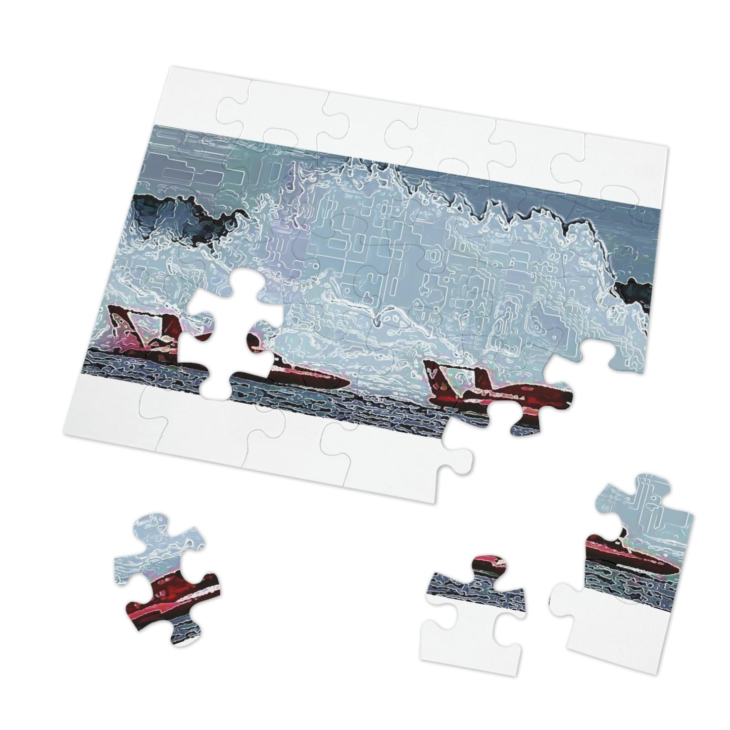 Jigsaw Puzzle (30, 110, 252, 500,1000-Piece) ... Seattle Columbia Cup On Lake Washington ... "Dave Wilcox Heads For The Win" ... Associate Gift-Photo ... Original Works ...