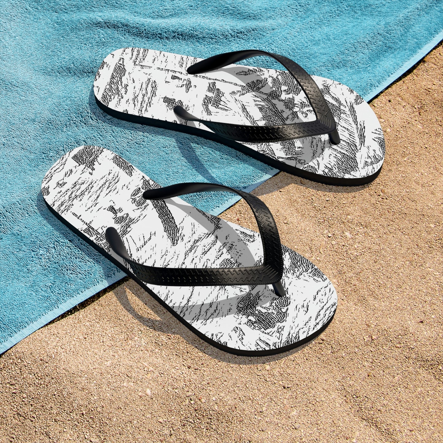 Unisex Flip-Flops ... "The Royal Hawai'ian: Waikiki Beach_Beach" ... Honolulu, HI ... Ocotber 2014 (Halloween) ... Original Works ...