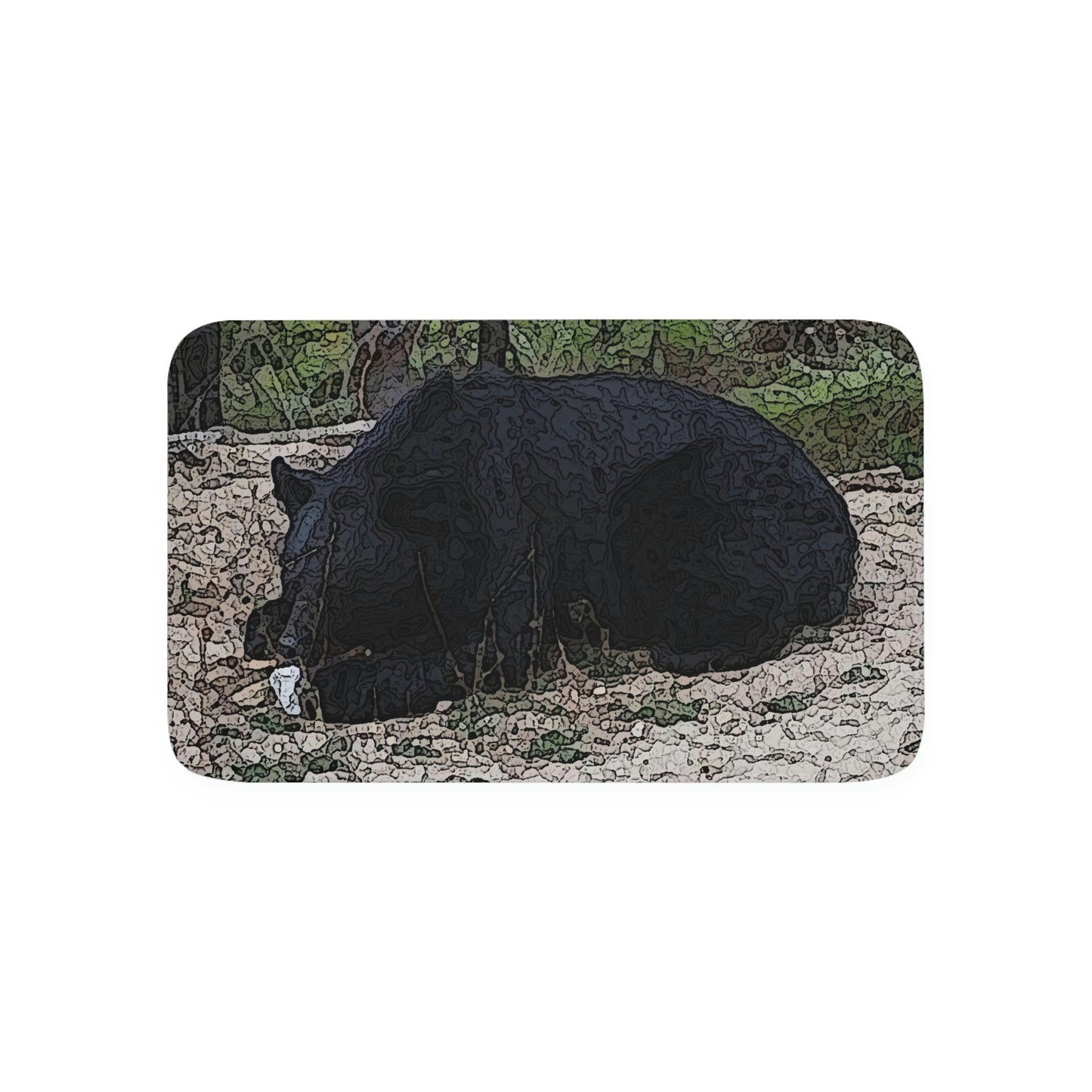 Memory Foam Bath Mat ... As You Go About Your Bathroom Duties ... "So Too Will Your Visitor" ...