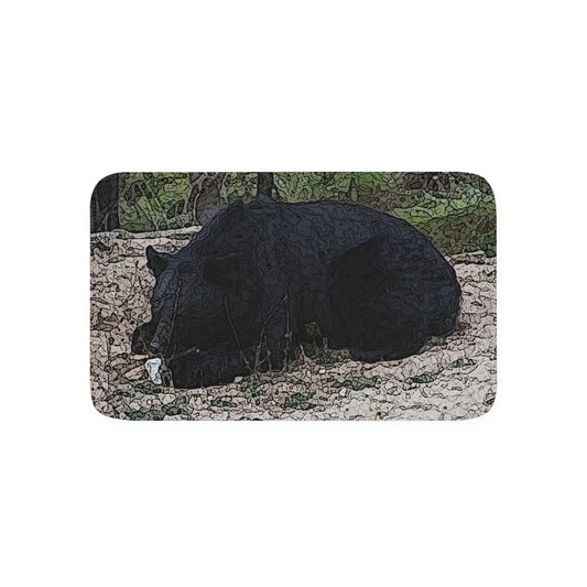 Memory Foam Bath Mat ... As You Go About Your Bathroom Duties ... "So Too Will Your Visitor" ...