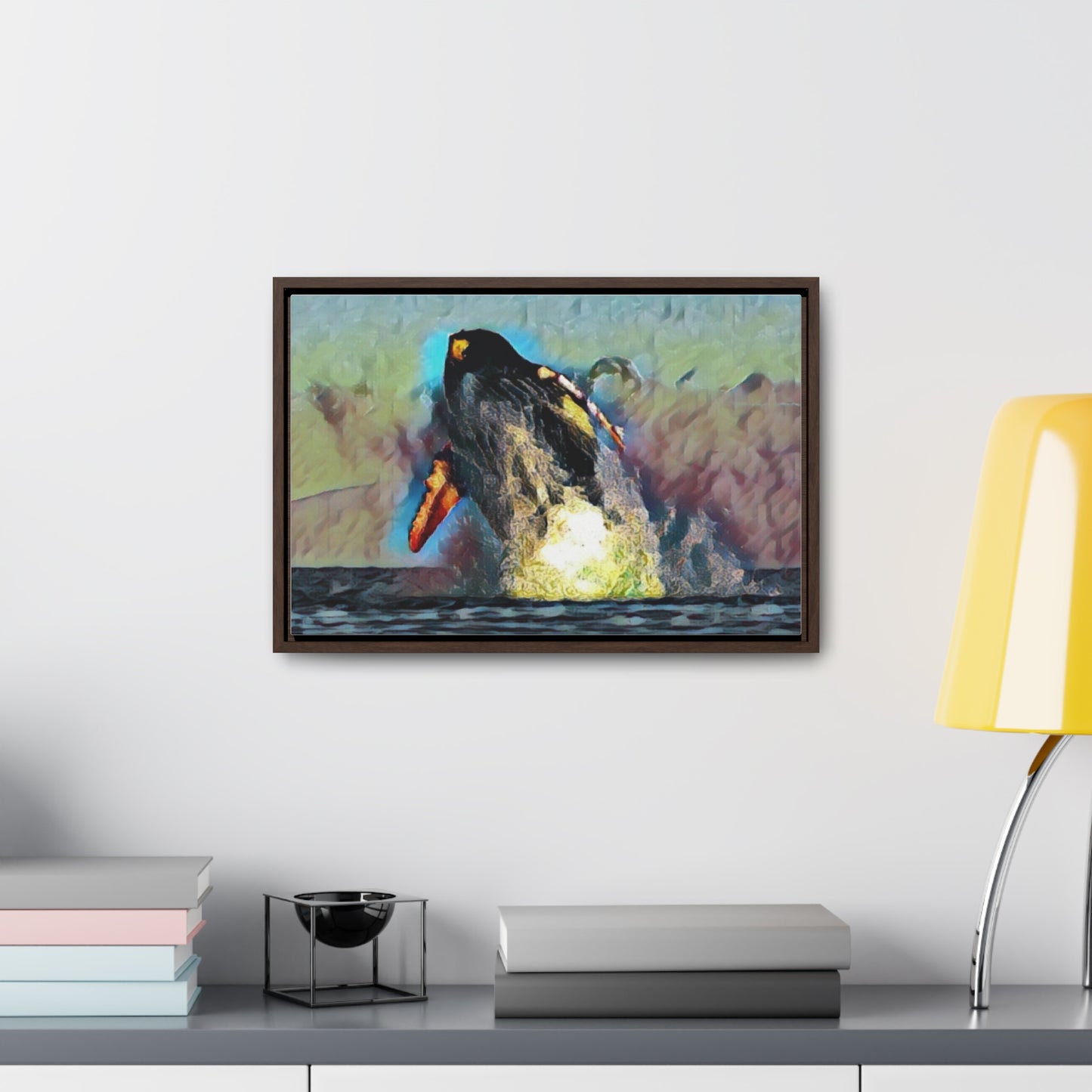 Gallery Canvas Wraps, Horizontal Frame ... An Extraordinary Humpback Breach ... 'With Explosive Energy' ... Family Archives (KPH) ... Circa: 21st Century. Maui, HI ... Original Works ...