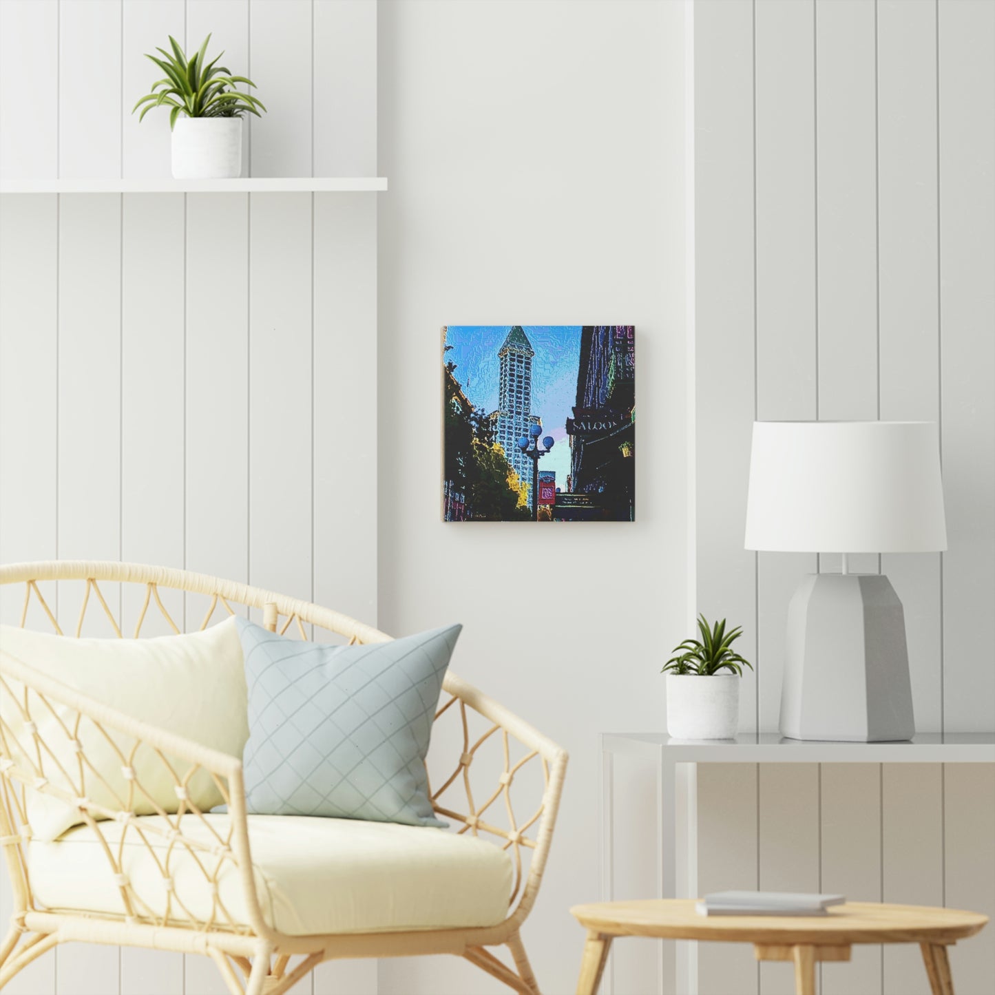 Wood Canvas ...  Pioneer Square & Smith Tower ... 'That World Famous View' ... Colleague Supplied Photo ... Original Works ...