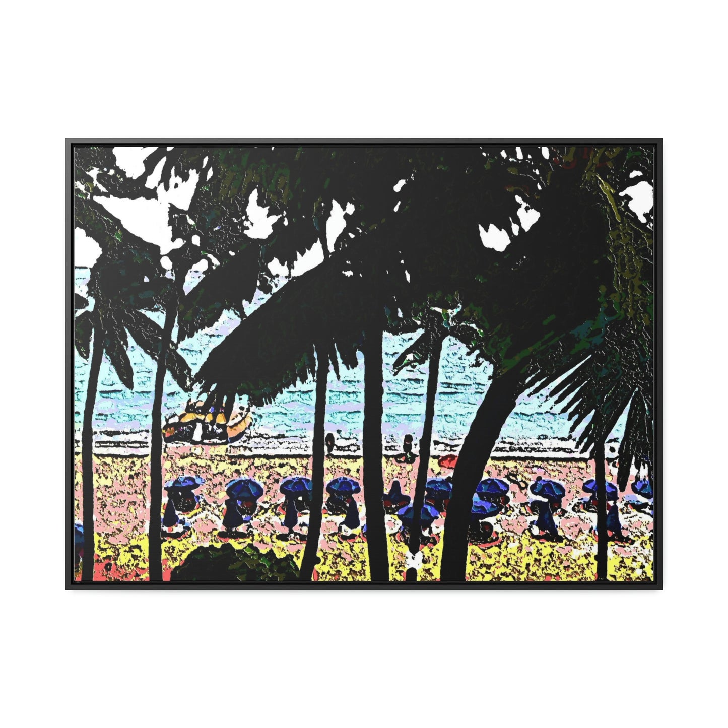 Gallery Canvas Wraps, Horizontal Frame ... "A Beautiful Beach Amongst The Palms" ... The Outrigger Waikiki, Honolulu, Oahu ... Original Works ...