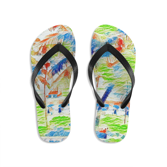 Unisex Flip-Flops ... "The Royal Hawai'ian: Waikiki Beach_Beach" ... Honolulu, HI ... Ocotber 2014 (Halloween) ... Original Works ...