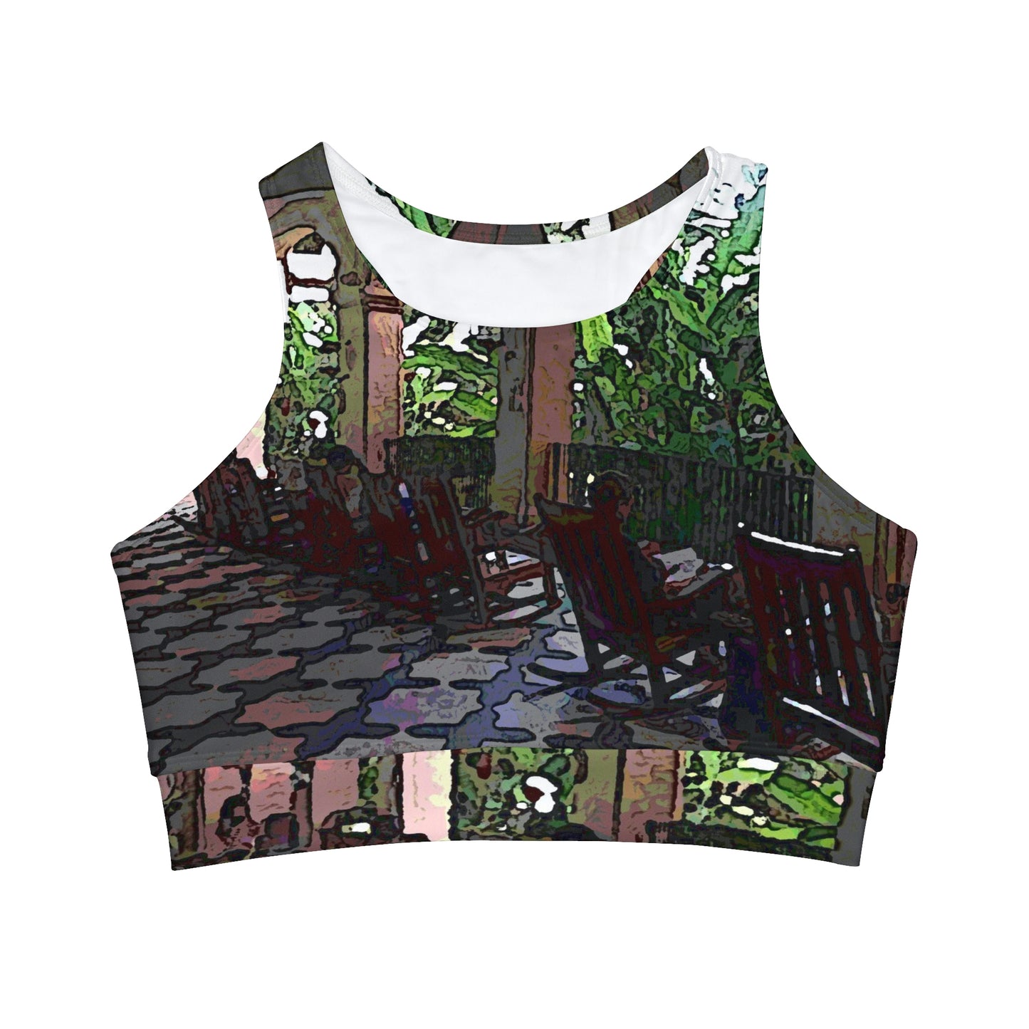 High Neck Crop Bikini Top ... Lanai & Rocking Chairs At: 'The Pink Palace' ... The Royal Hawai'ian ... Honolulu, HI ... '27Oct2014' ... Original Works ...