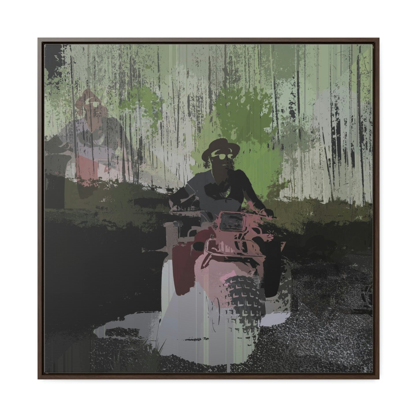 Gallery Canvas Wraps, Square Frame ...  3-Wheeln' N' Groovin The Mountain Roads ... Central Idaho ... Original Works ...