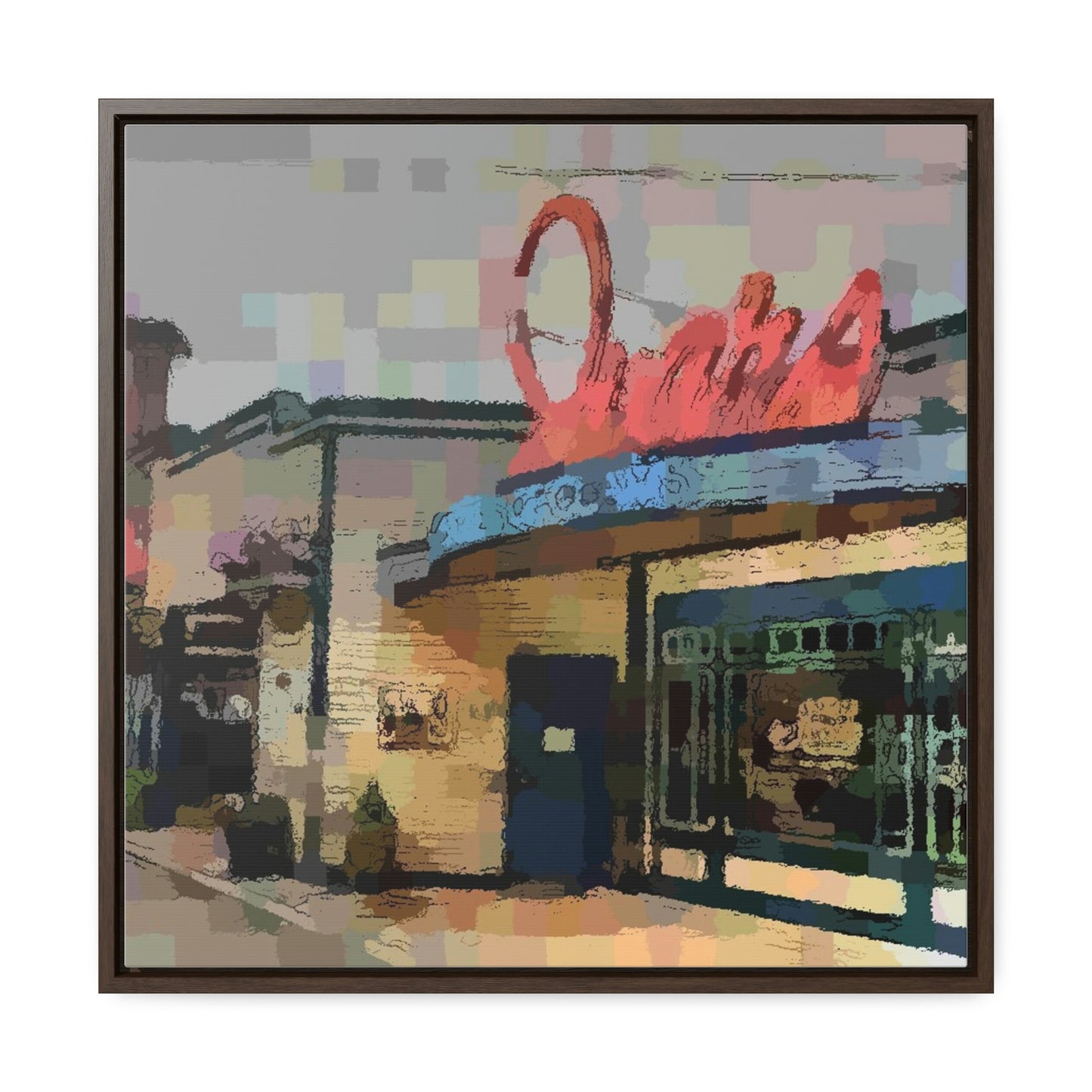 Gallery Canvas Wraps, Square Frame ...  In-A-Hurry & Stressed? ... Remember: Keep "Clam" ... Clam_Happy ...  'Ivars: Seattle Waterfront' ... Personal Archives ... Original Works ...