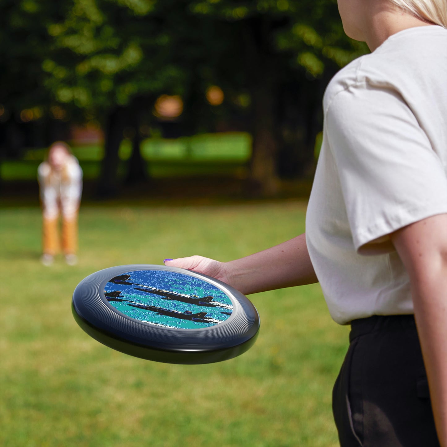 Wham-O Frisbee... Seattle Seafair ..."Blue Angels Run Over Lake Washington" ... Circa Mid 1980's ... Dr FJ Holt ... Original Works ...