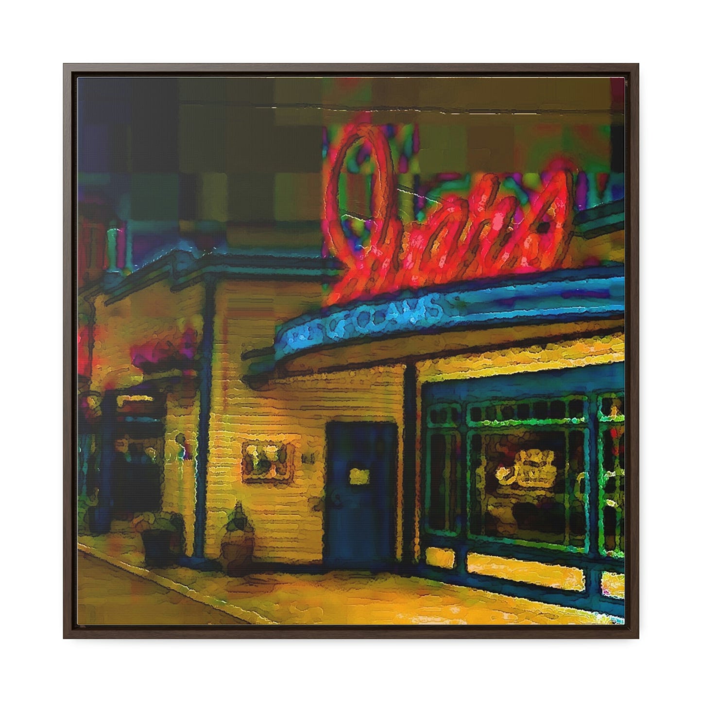 Gallery Canvas Wraps, Square Frame ...  In-A-Hurry & Stressed? ... Remember: Keep "Clam" ... Clam_Happy ...  'Ivars: Seattle Waterfront' ... Personal Archives ... Original Works ...