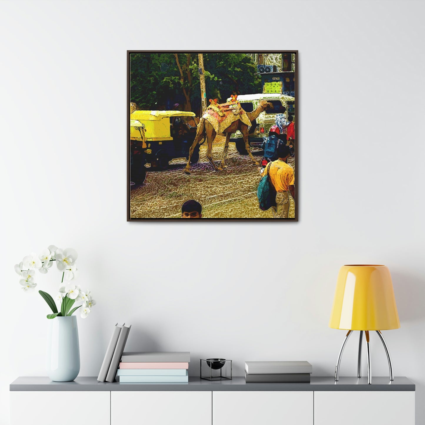 Gallery Canvas Wraps, Square Frame ... "Truckin'-Up-To-Buffalo ... 'Oops - Wrong Country' ... Truckin'-Up-To-New Delll -'E' ... " ... (Delhi, India) ... 5July2007. Original Works ...