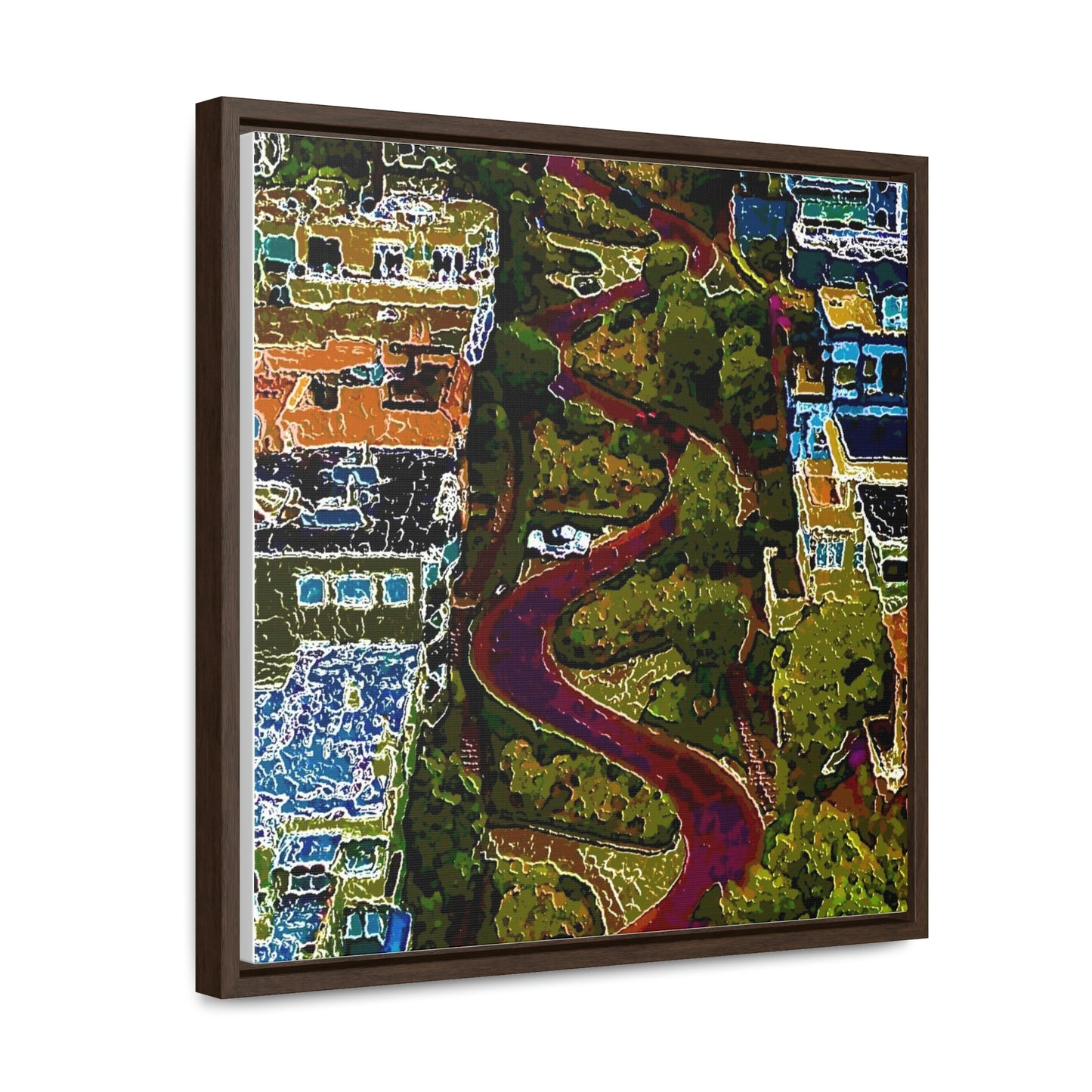 Gallery Canvas Wraps, Square Frame ... A Crazy Street ... 'Eight Winding Curve-Switchbacks' ... "Lombard Street, San Francisco, CA' ... Family Archives: 1970's ... Original Works ...