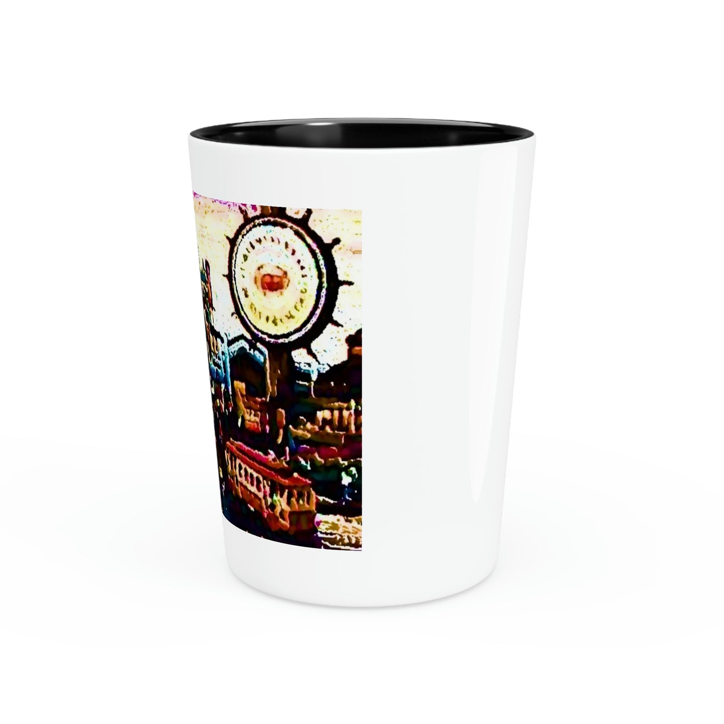Shot Glass ...  "No.9 Fishermen's Grotto - Fishermen's Wharf, SF, California" ... Family Archives: 1970's ... Original Works ...