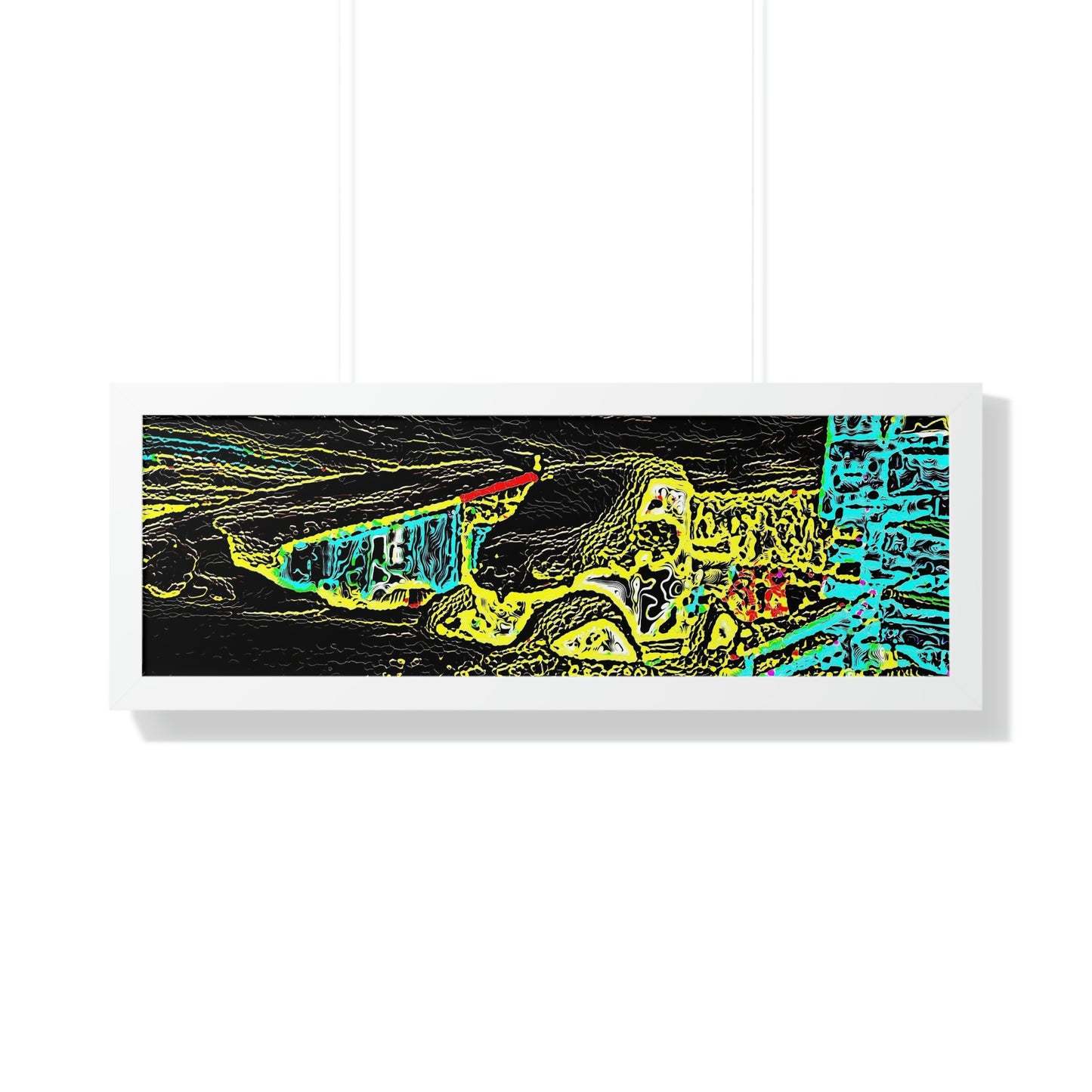 Framed Horizontal Poster ... "Snow Vehicle In Snow Storm At-Rest" ... Circa 12Mar23 ... Central Idaho ... 18-Hours Rendering Time: Original Works ...
