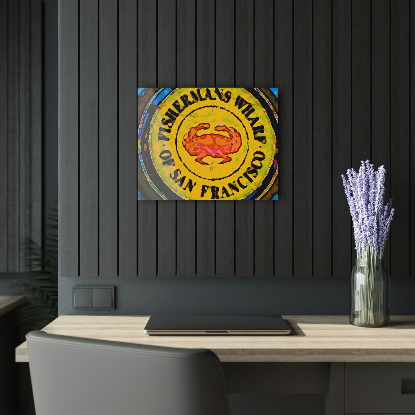 Acrylic Prints (French Cleat Hanging) ...  "No.9 Fishermen's Grotto - Fishermen's Wharf, SF, California" ... Family Archives: 1970's ... Original Works ...