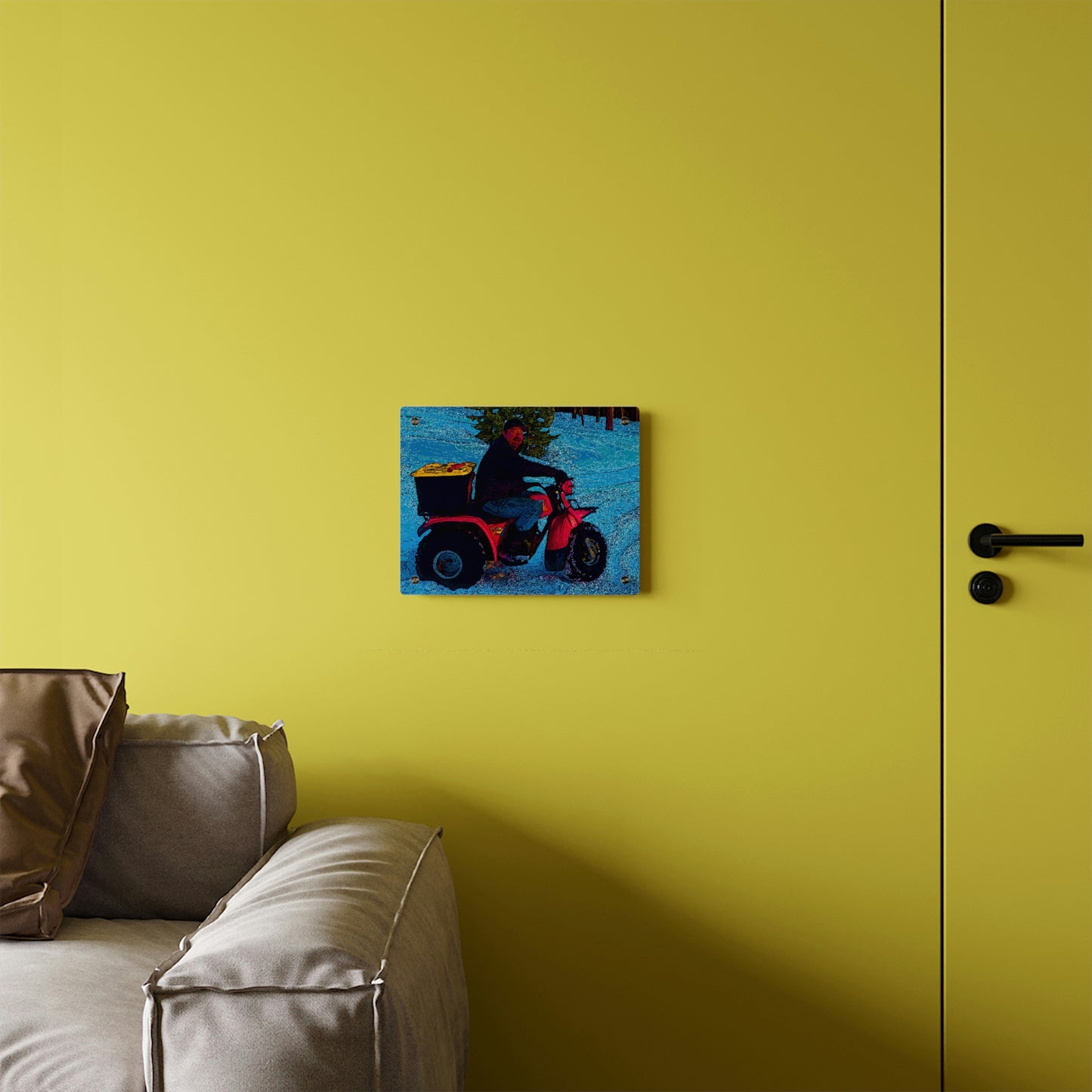 Acrylic Wall Art Panels ... There's 2-Wheelin ... There's 4-Wheelin ... 'And-Of-Course' ... "There's 3-Wheelin-In-The-Snow" ...  Original Works ...