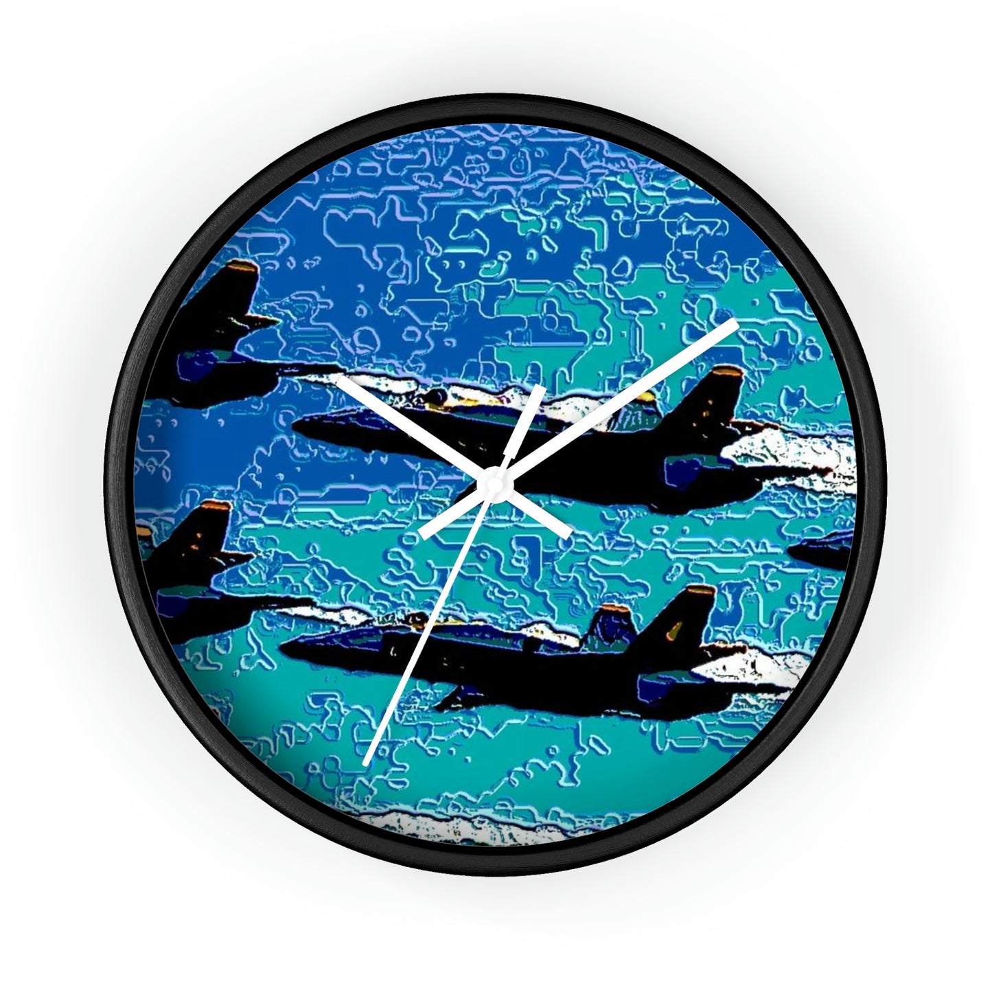 Wall clock ... Seattle Seafair ..."Blue Angels Run Over Lake Washington" ... Circa Mid 1980's ... Dr FJ Holt ... Original Works ...