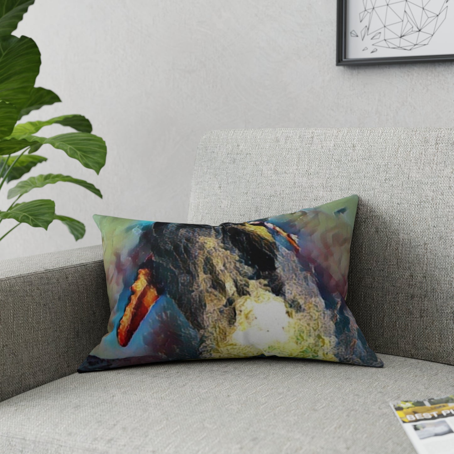 Broadcloth Pillow ... An Extraordinary Humpback Breach ... 'With Explosive Energy' ... Family Archives (KPH) ... Circa: 21st Century. Maui, HI ... Original Works ...