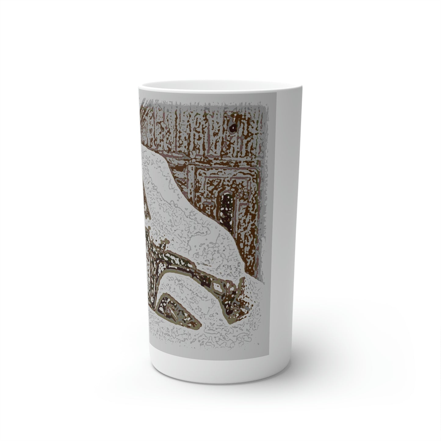 Conical Coffee Mugs (3oz, 8oz, 12oz) ... After An Intense Snow Storm ... 'Digging Out' ... A Vehicle & Cabin "In The Mountains" ... March 2023 ... Original Works ...