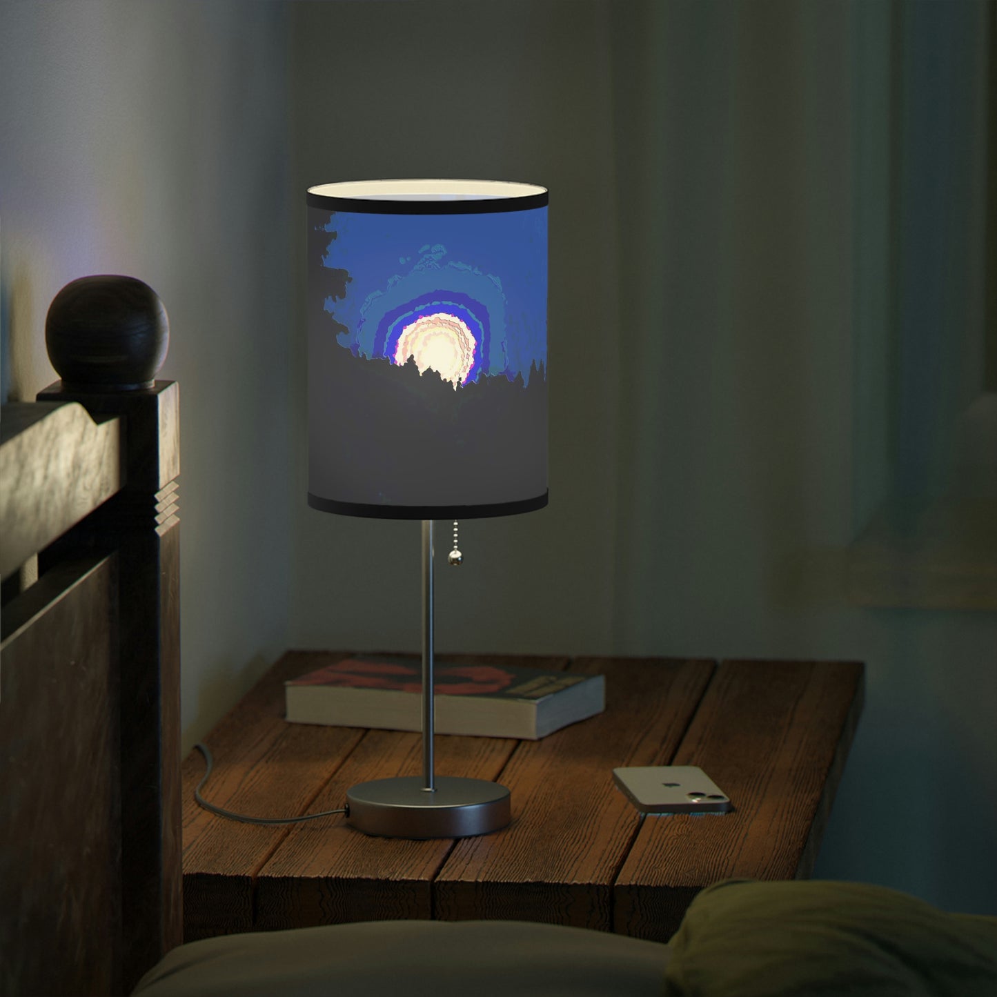 Lamp on a Stand, US|CA plug ... "The Road Home" ...' Over The River & Through The Woods To? ...' ... Moonscape Near Elk City, Idaho ... Original Works ... 5Jan23 ...