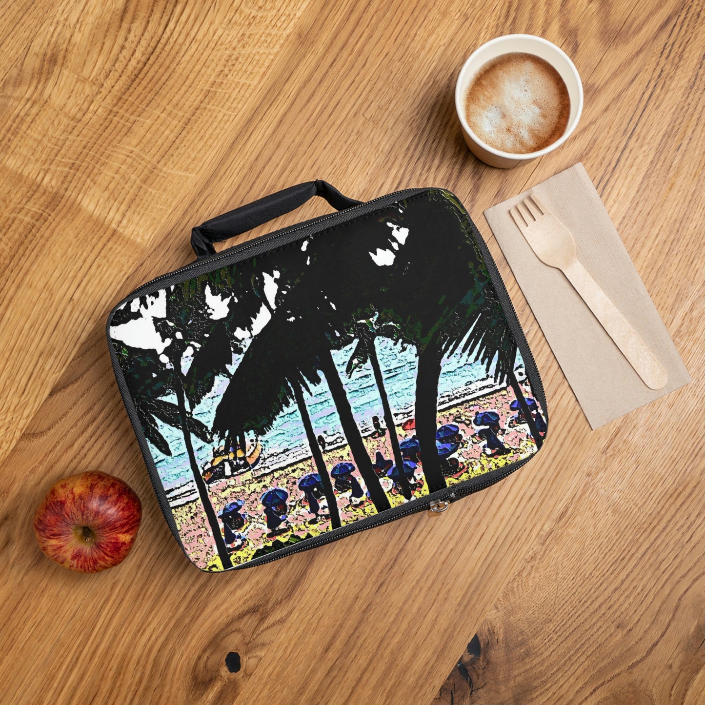 Lunch Bag ... "A Beautiful Beach Amongst The Palms" ... The Outrigger Waikiki, Honolulu, Oahu ... Original Works ...