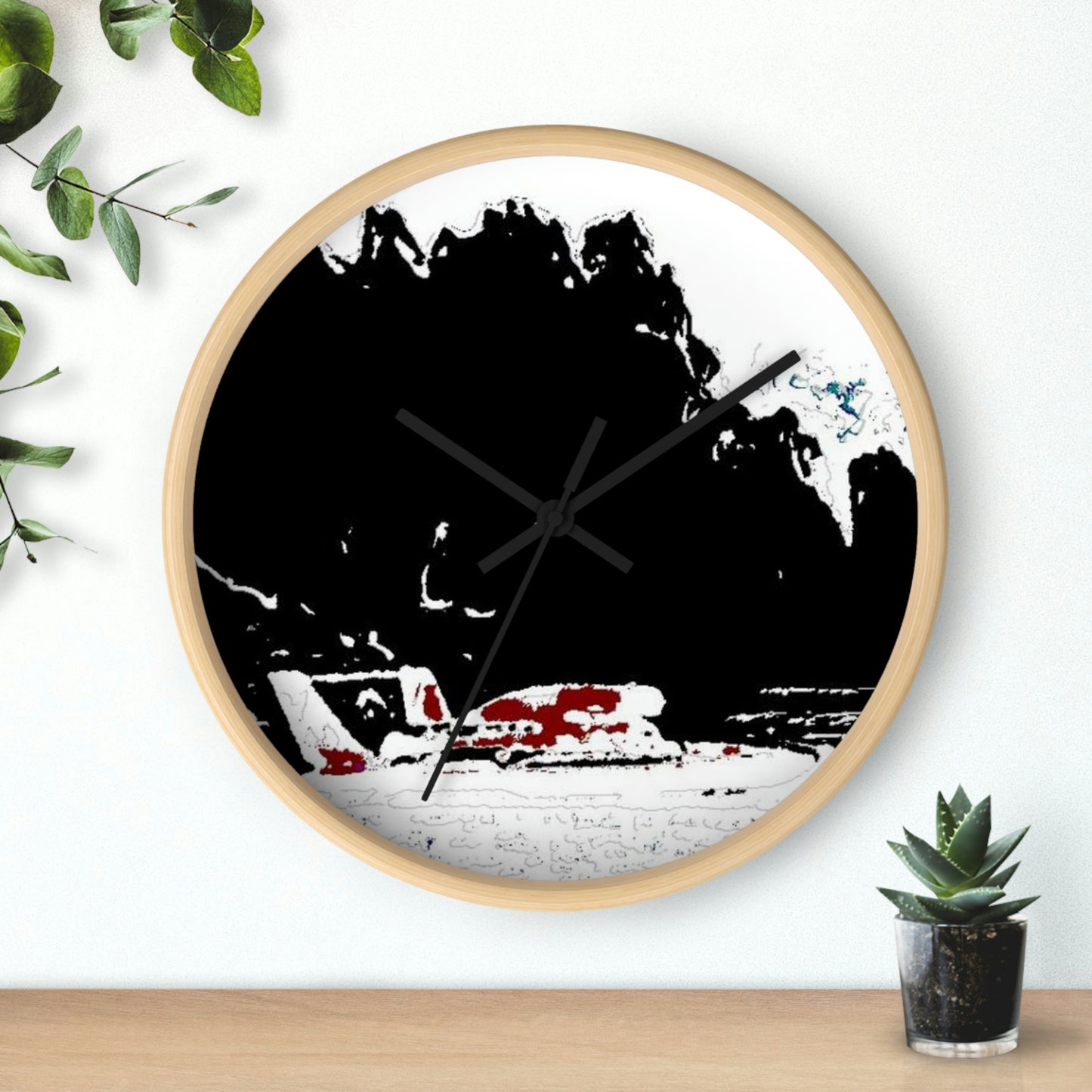 Wall clock ... Seattle Columbia Cup On Lake Washington ... "Dave Wilcox Heads For The Win" ... Associate Gift-Photo ... Original Works ...