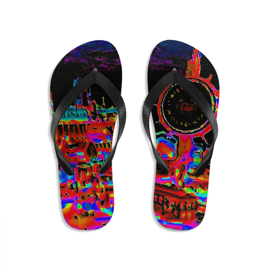 Unisex Flip-Flops ... "No.9 Fishermen's Grotto - Fishermen's Wharf, SF, California" ... Family Archives: 1970's ... Original Works ...