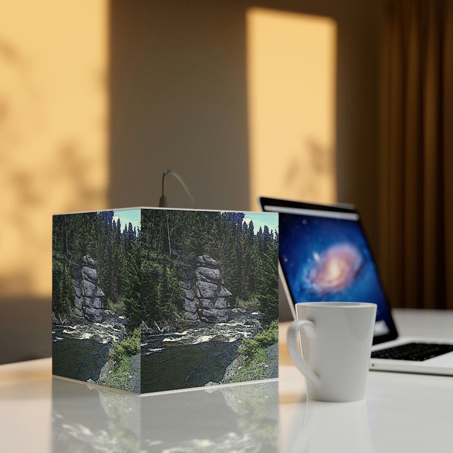 Light Cube Lamp ... "I Am Innocent" ... Tricky-Dick Immortalized ... Nixon Rock: Along The River ... Central Idaho, Summer 2020 ... Original Works ...