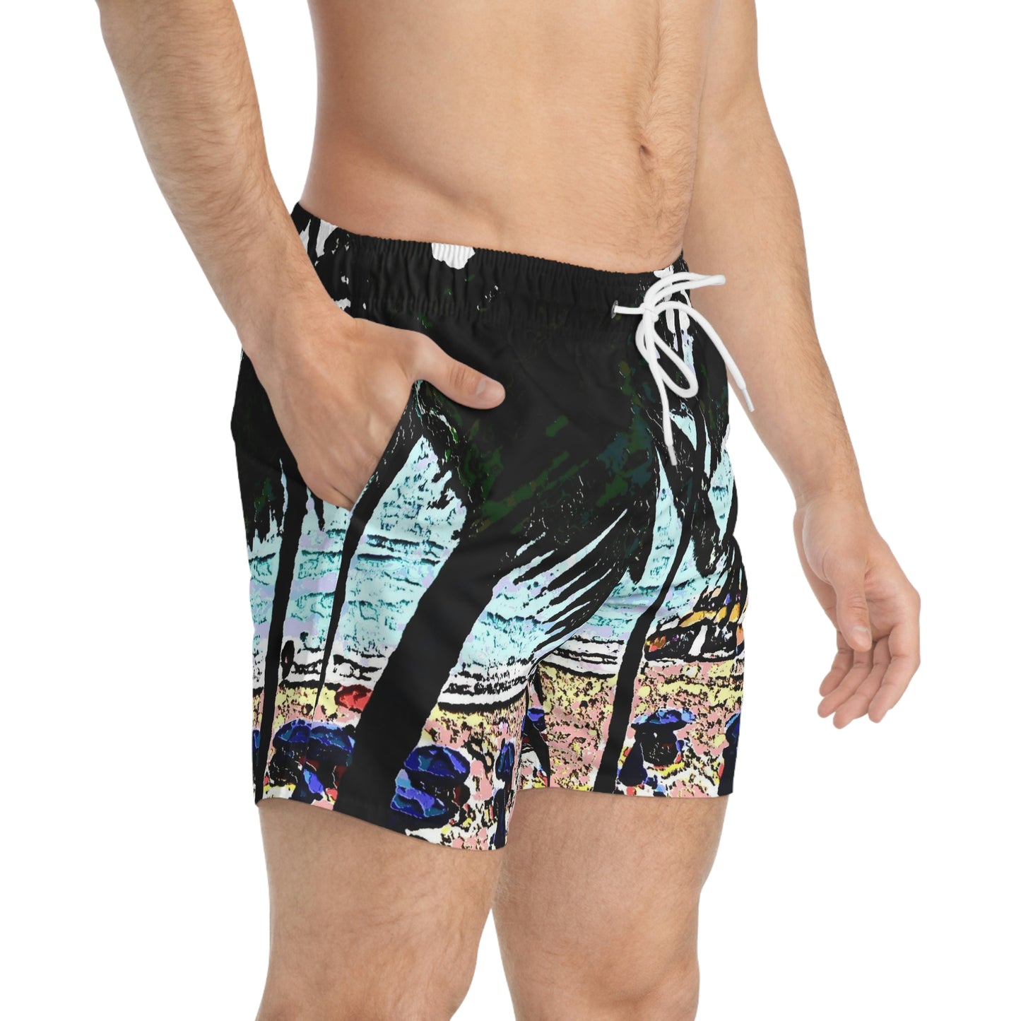 Swim Trunks ... "A Beautiful Beach Amongst The Palms" ... The Outrigger Waikiki, Honolulu, Oahu ... Original Works ...